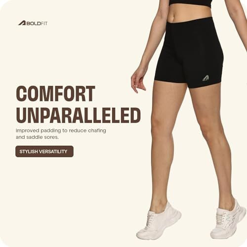 Boldfit Under Skirt Shorts for Women & Girls Under Dress Shorts High Waist Stretchable Skin Fit Shorties Tights for Women & Girls Cycling Shorts for Women Shorts Biker Bicycle Shorts Black XL