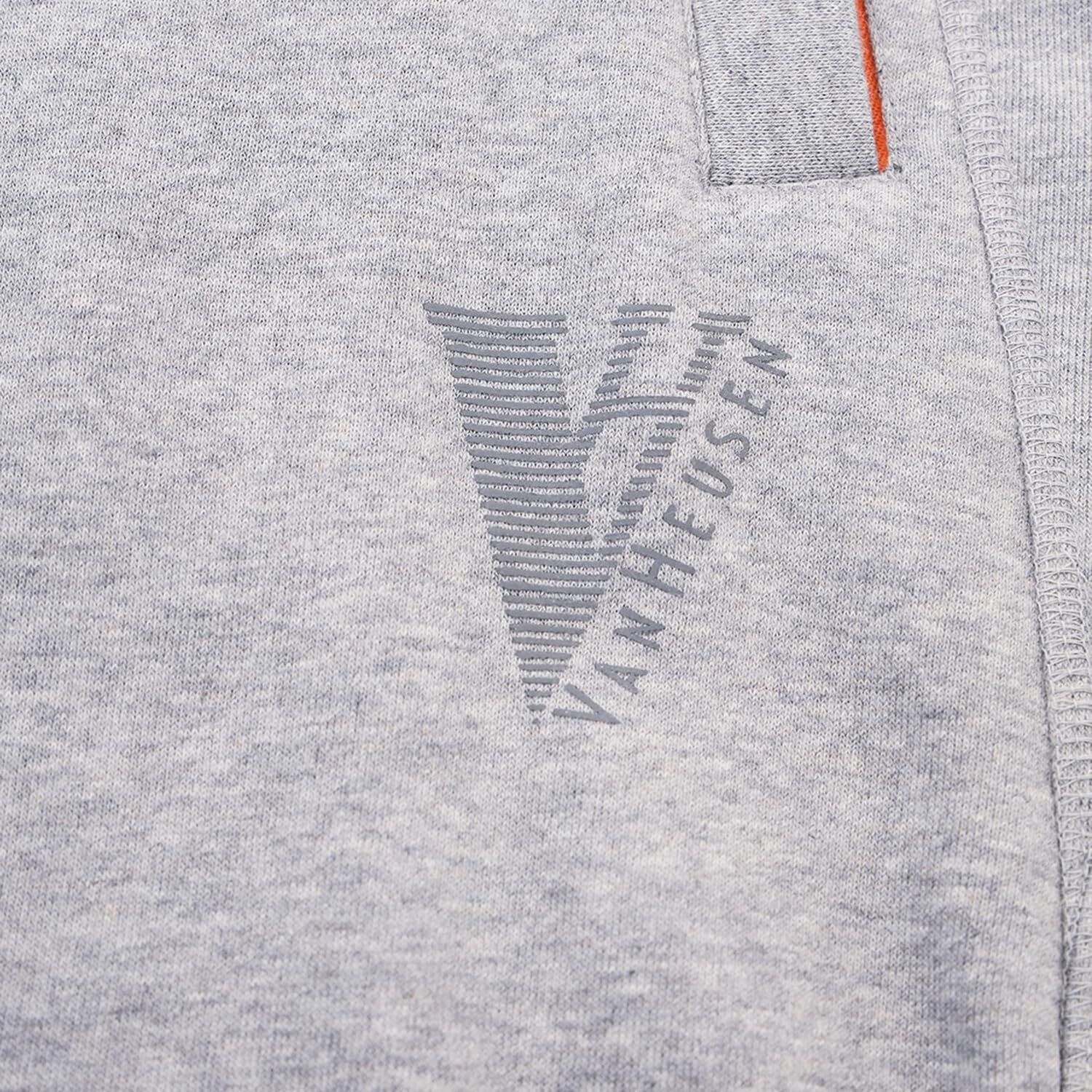 Van Heusen Athleisure Men Regular Fit Joggers - Cotton Rich - Smart Tech, Easy Stain Release, Anti Stat, Ultra Soft, Moisture Wicking_50044_Grey Melange_L