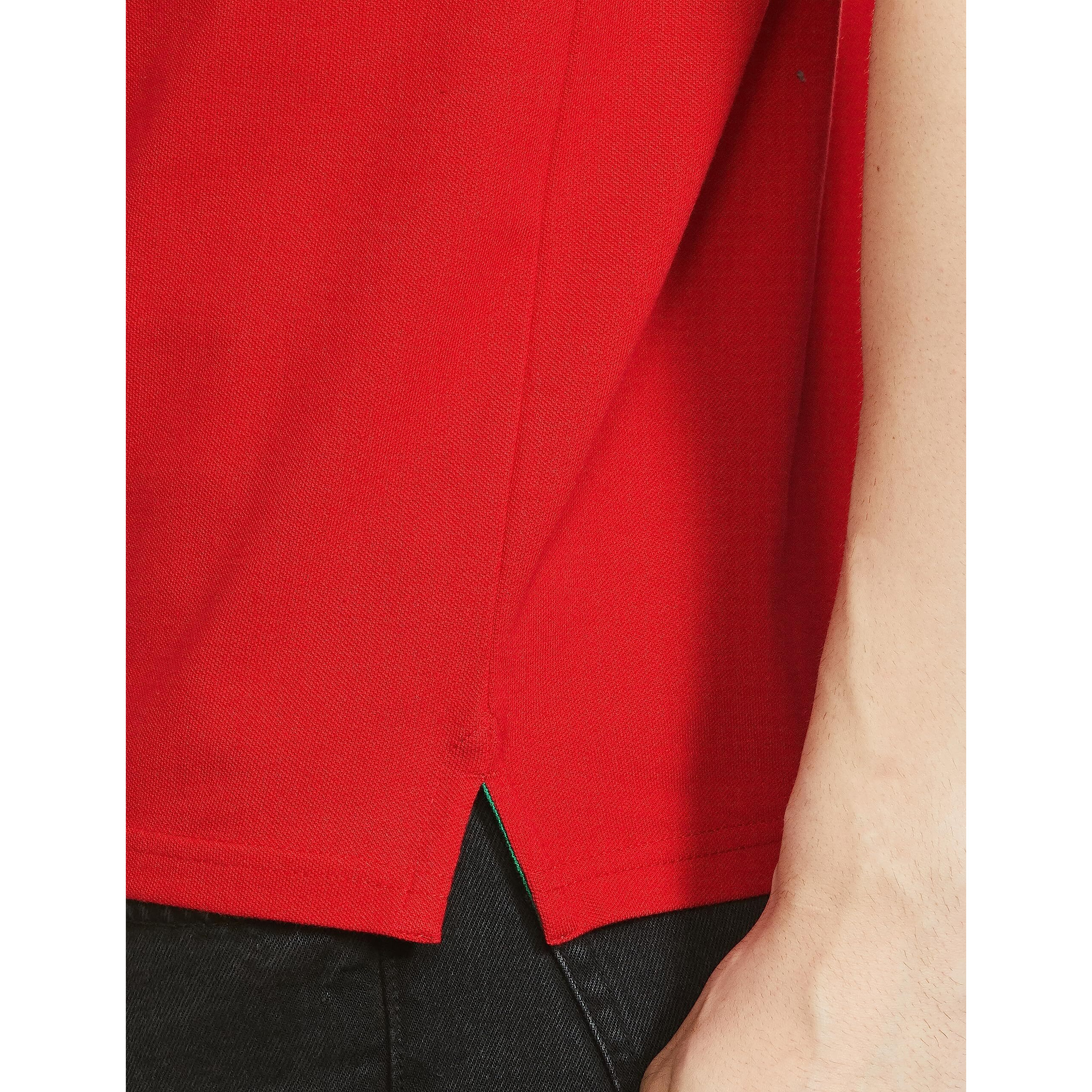 Allen Solly Men Tango Red Regular Fit Polo(AMKP317G04240_Tango Red_XL)