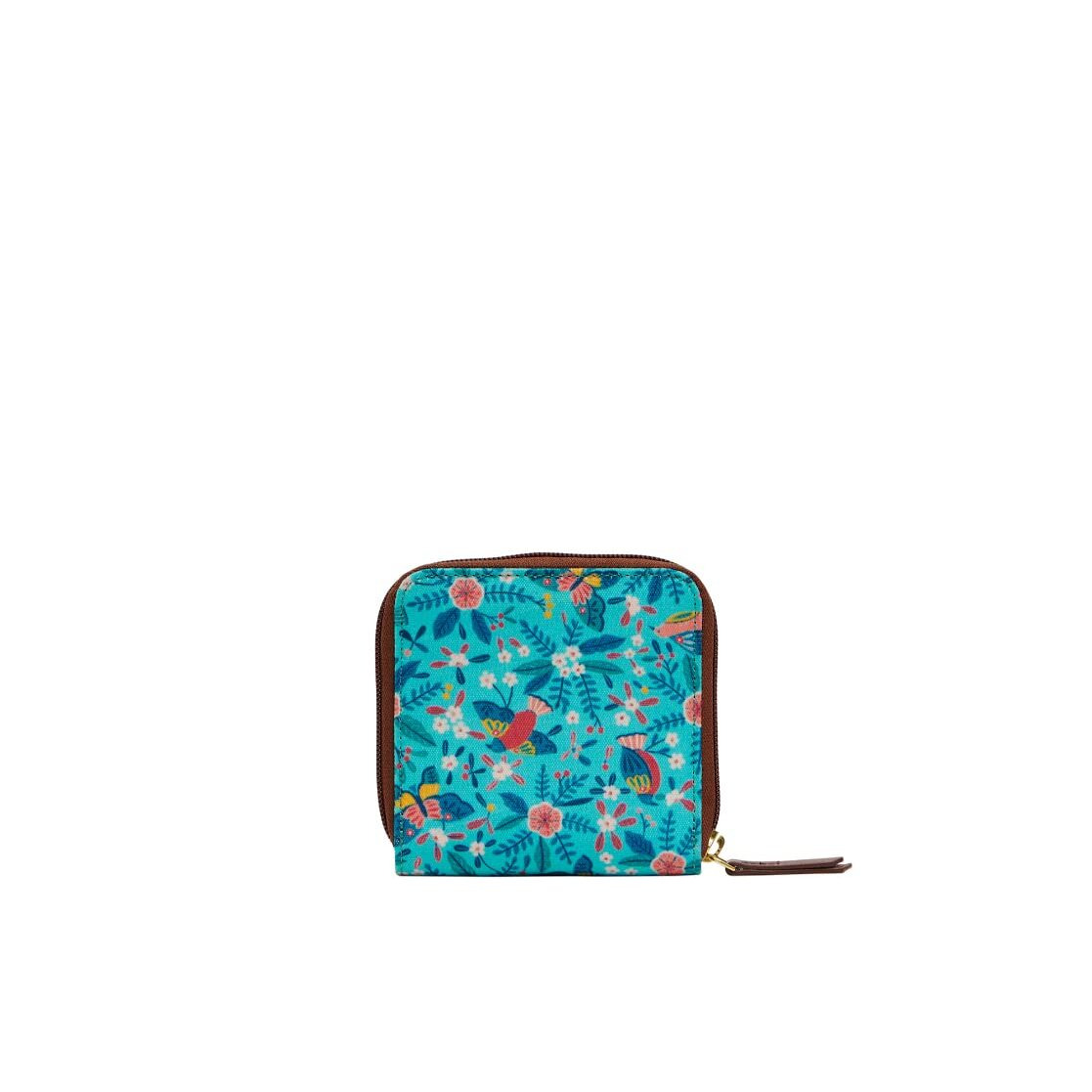 Women's Mini Wallet | Small Wallet for Women | Women's Purse | Coin | Card | Teal (Birds of Paradise)