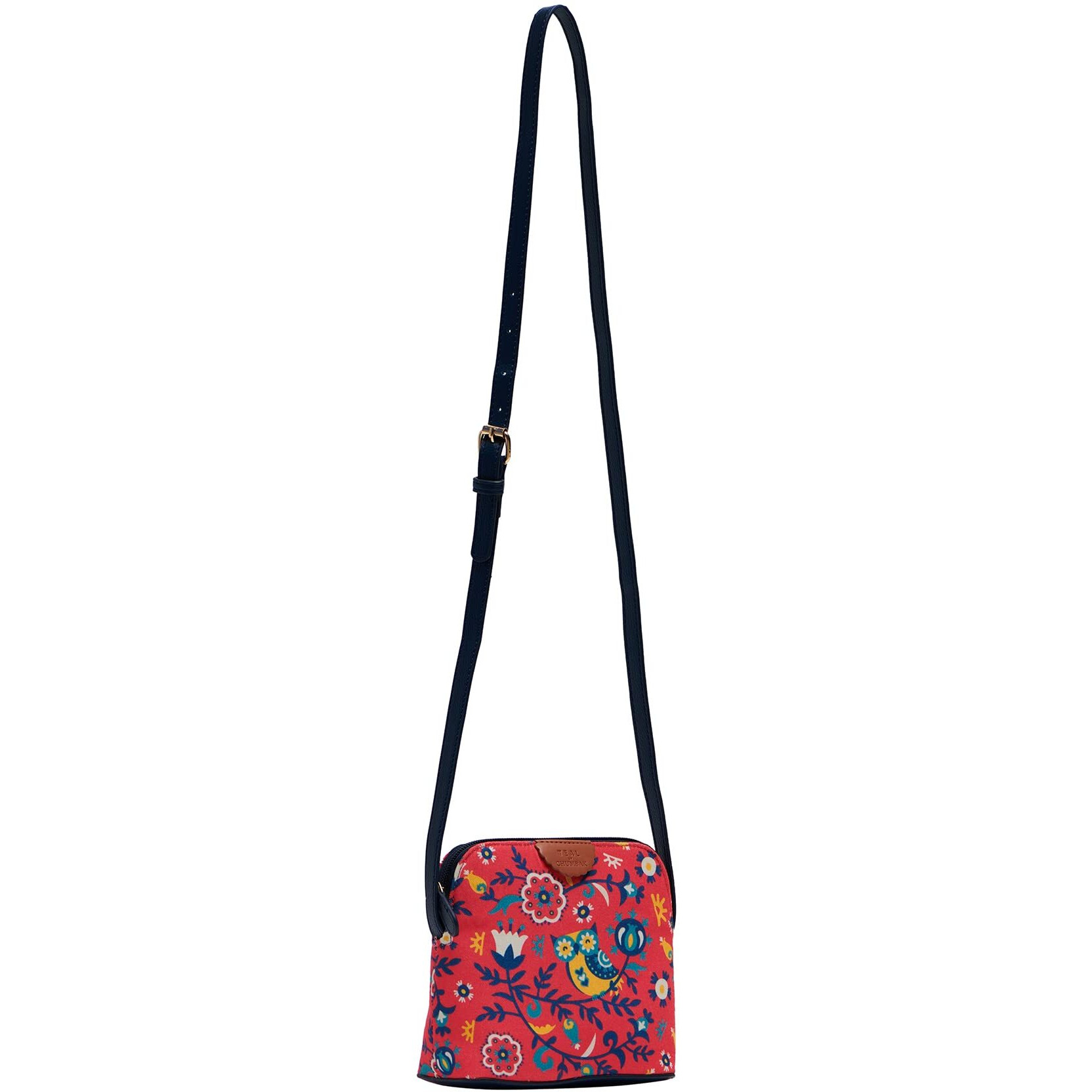 TEAL BY CHUMBAK Crossbody Sling Bag for Women | Stylish Printed Canvas Box Sling bag | Multipurpose Daily use Bag for Office/College/Travel