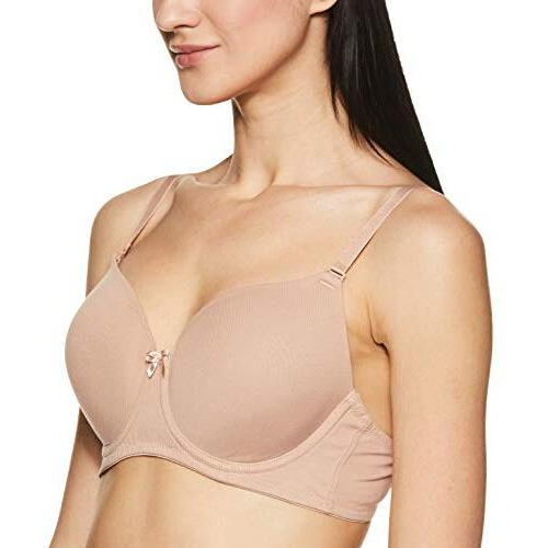 Zivame Women's Cotton Padded Wired Seamless Bra (ZI1135-Nude_Skin_34b_Skin_34B)