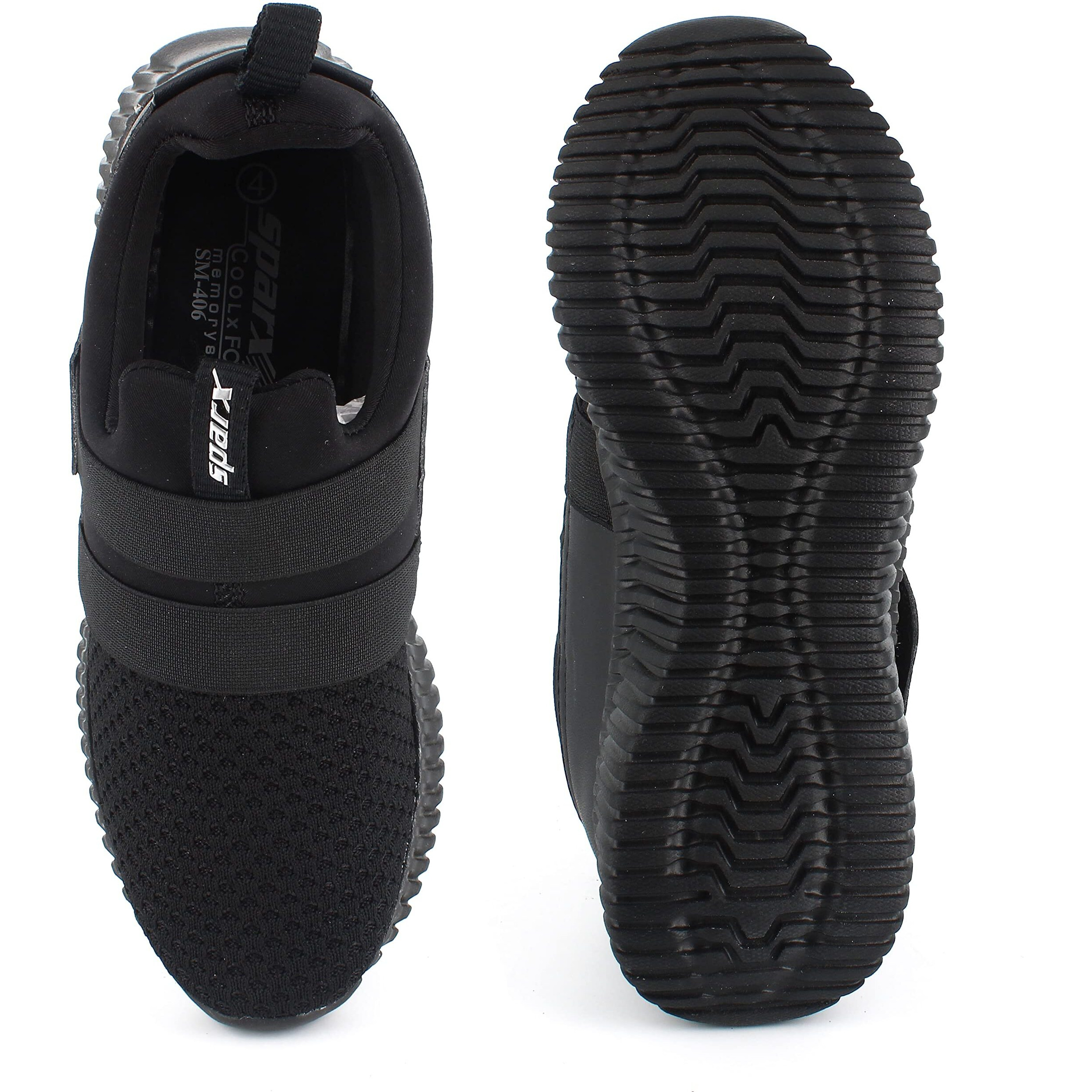 Sparx Mens SM 406 | Enhanced Durability & Soft Cushion | Black Running Shoe - 8 UK (SM 406)