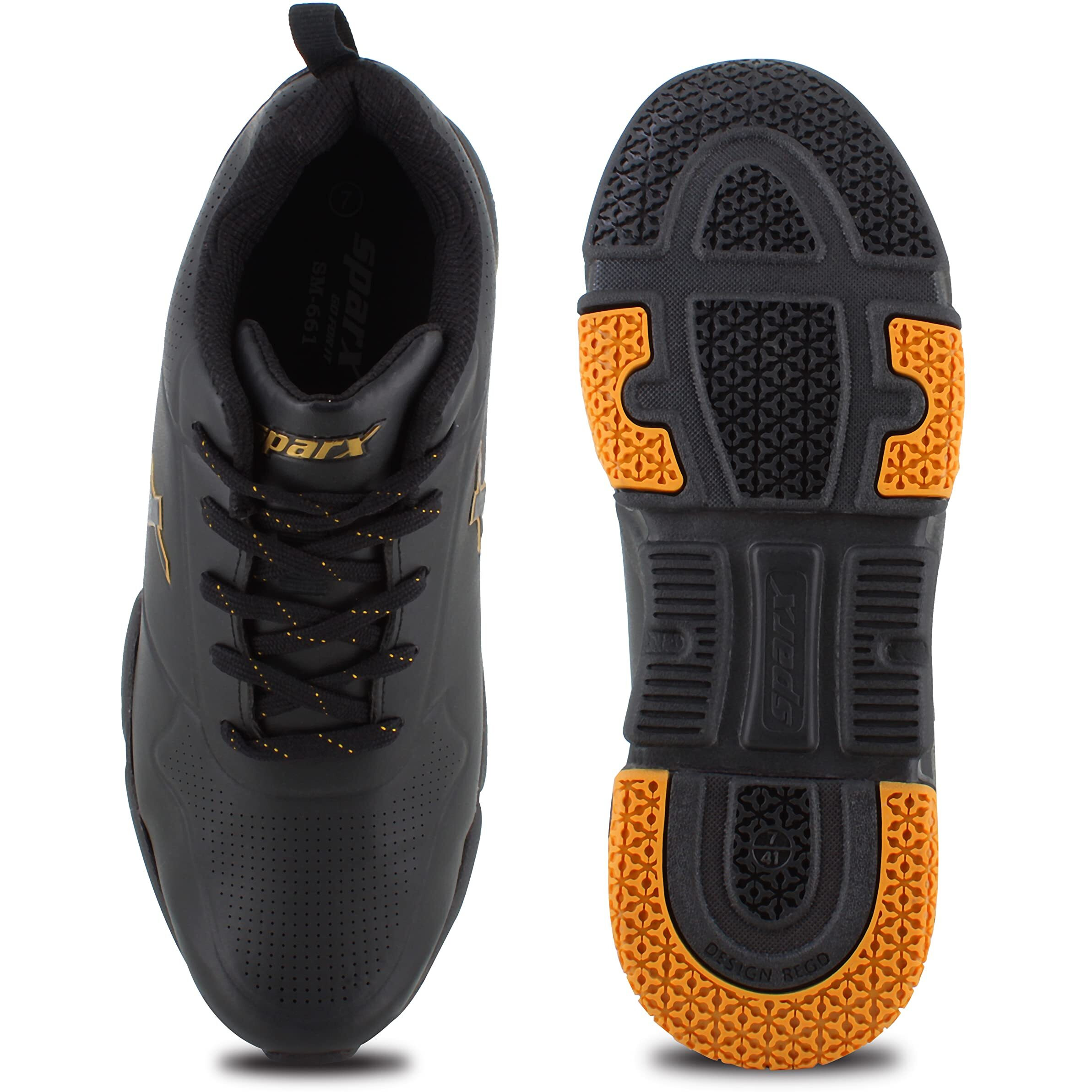 Sparx Mens SM 661 | Enhanced Durability & Soft Cushion | Black Running Shoe - 7 UK (SM 661)