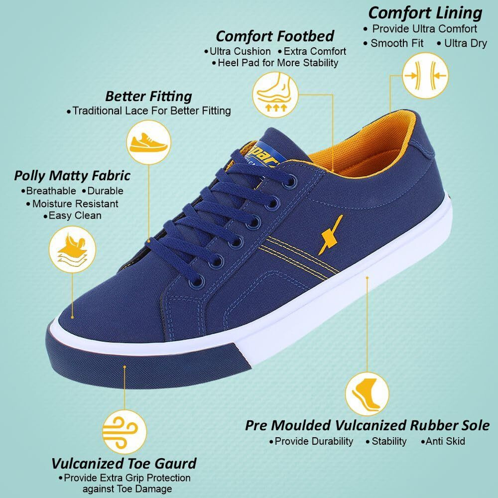 Sparx Mens SM 671 | Stylish, Comfortable | Blue Sneaker - 10 UK (SM 671)