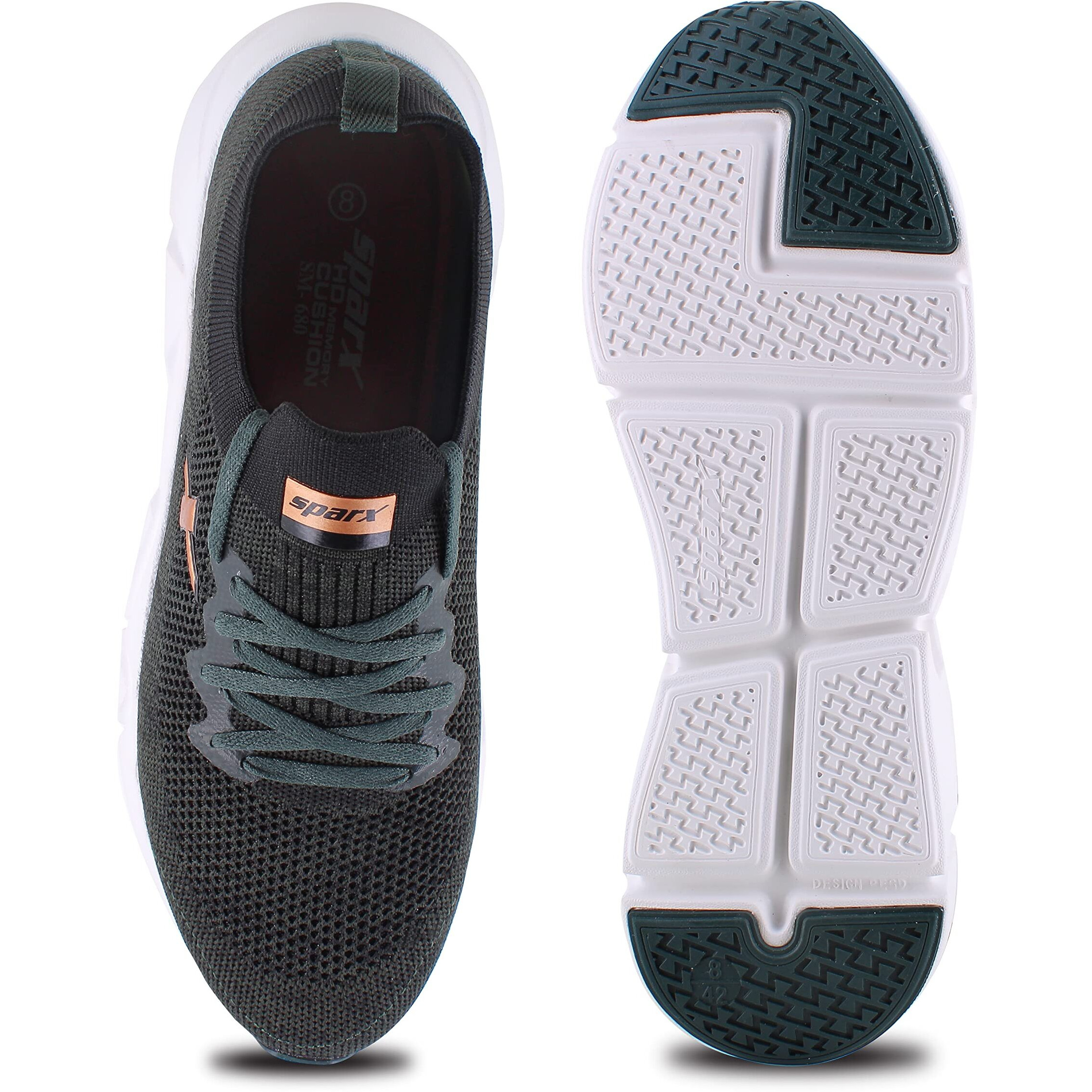 Sparx Mens SM 680 | Enhanced Durability & Soft Cushion | Green Walking Shoe - 9 UK (SM 680)