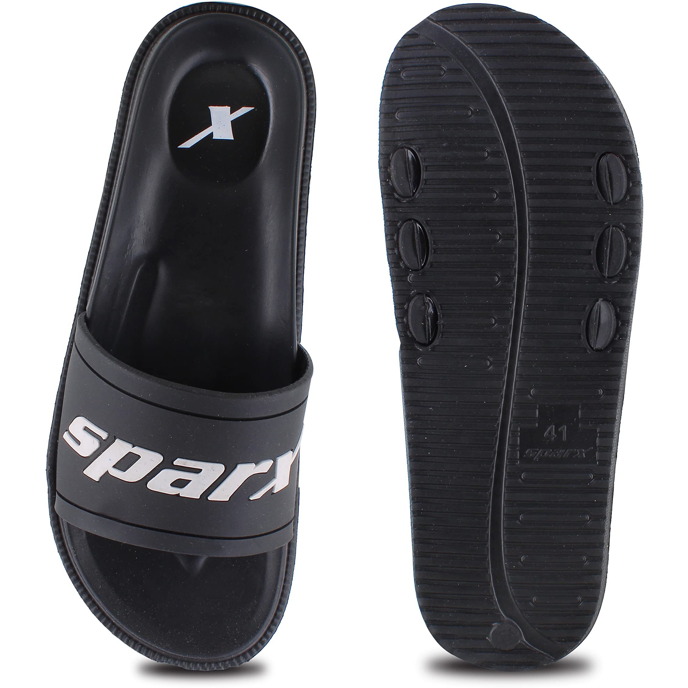 Sparx mens SF2101G Blackwhite Slide Sandal - 10 UK (SF2101GBKWH0010)