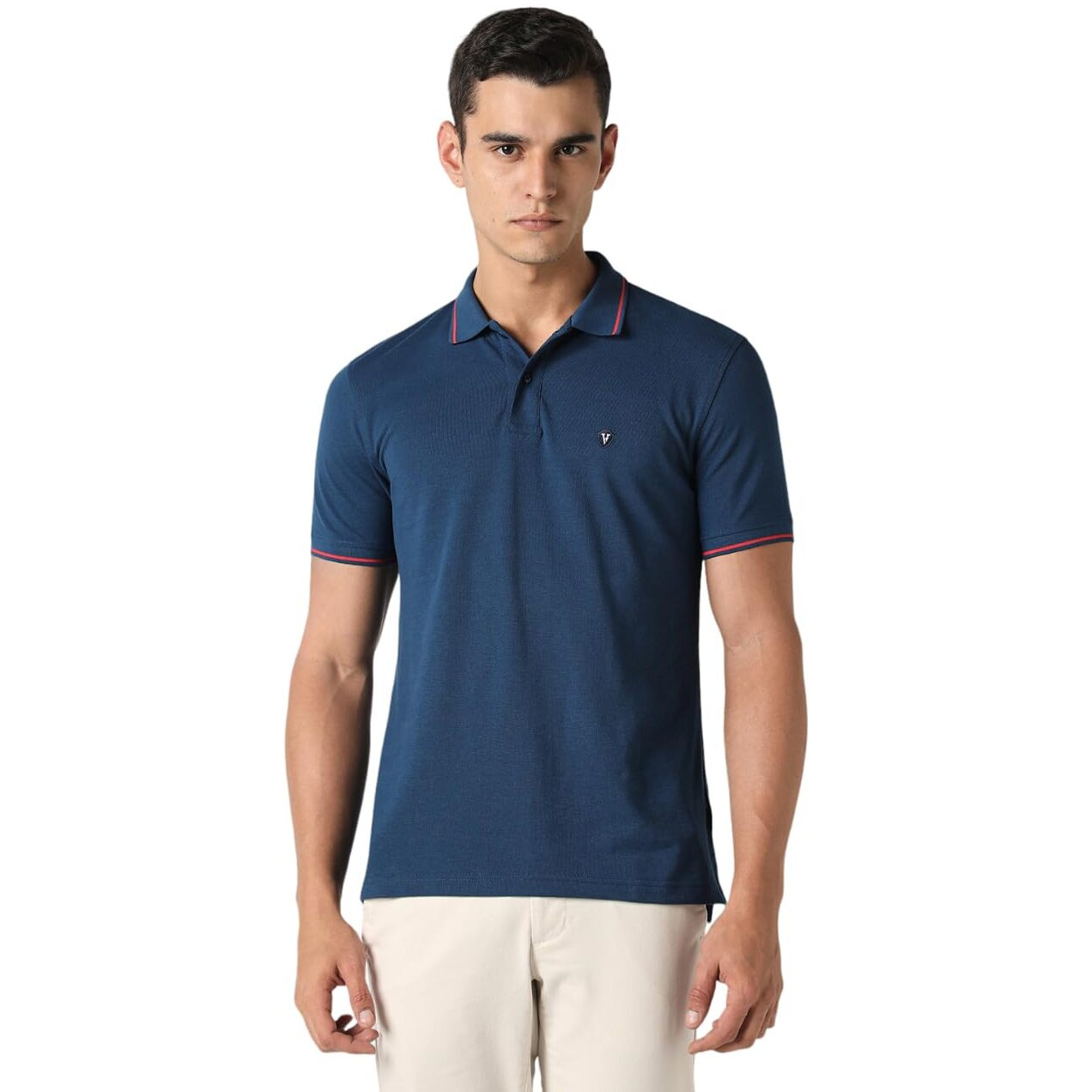 Van Heusen Men's Regular Fit Polo T-Shirt (VSKP517S011419_Nautical 2XL)