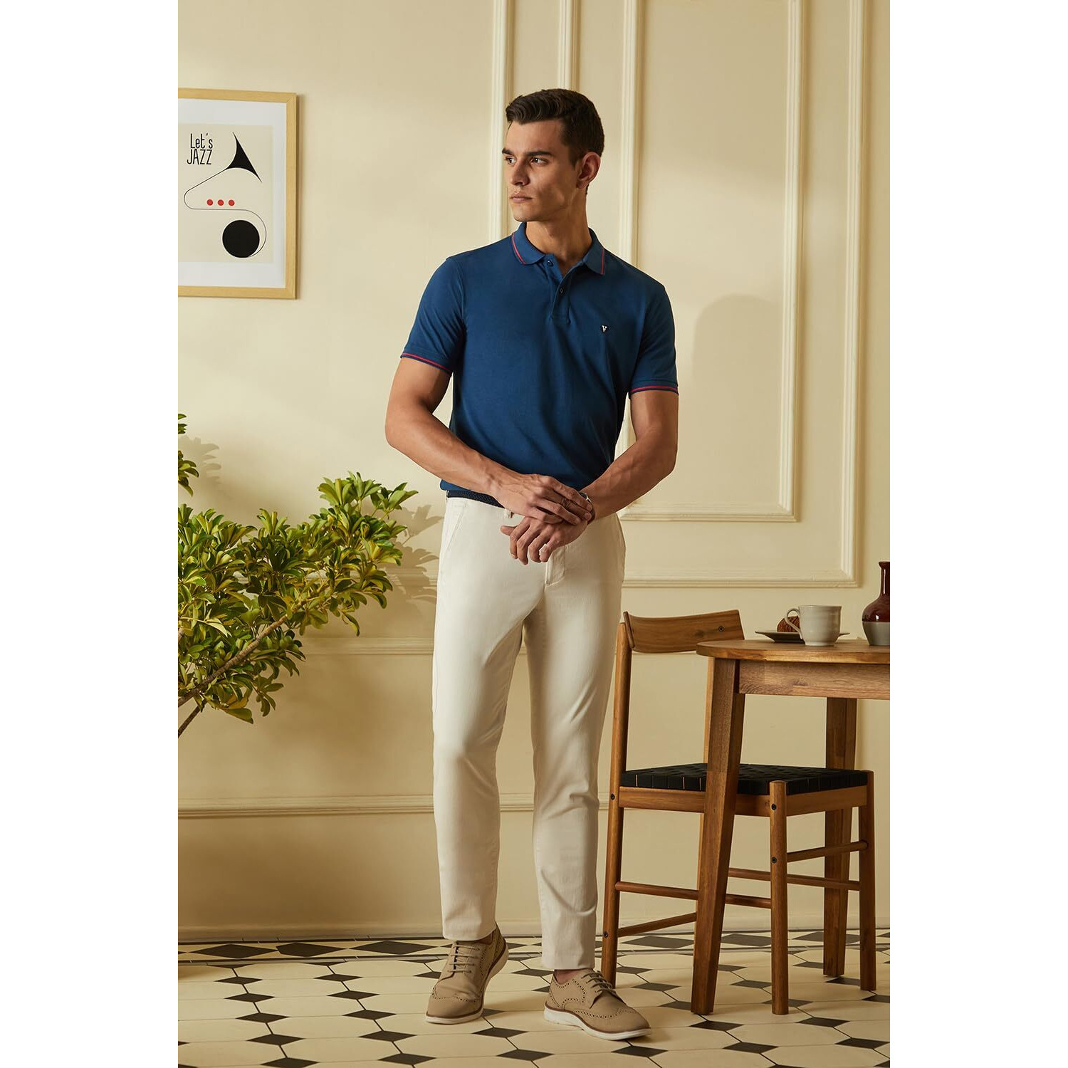 Van Heusen Men's Regular Fit Polo T-Shirt (VSKP517S011419_Nautical 2XL)
