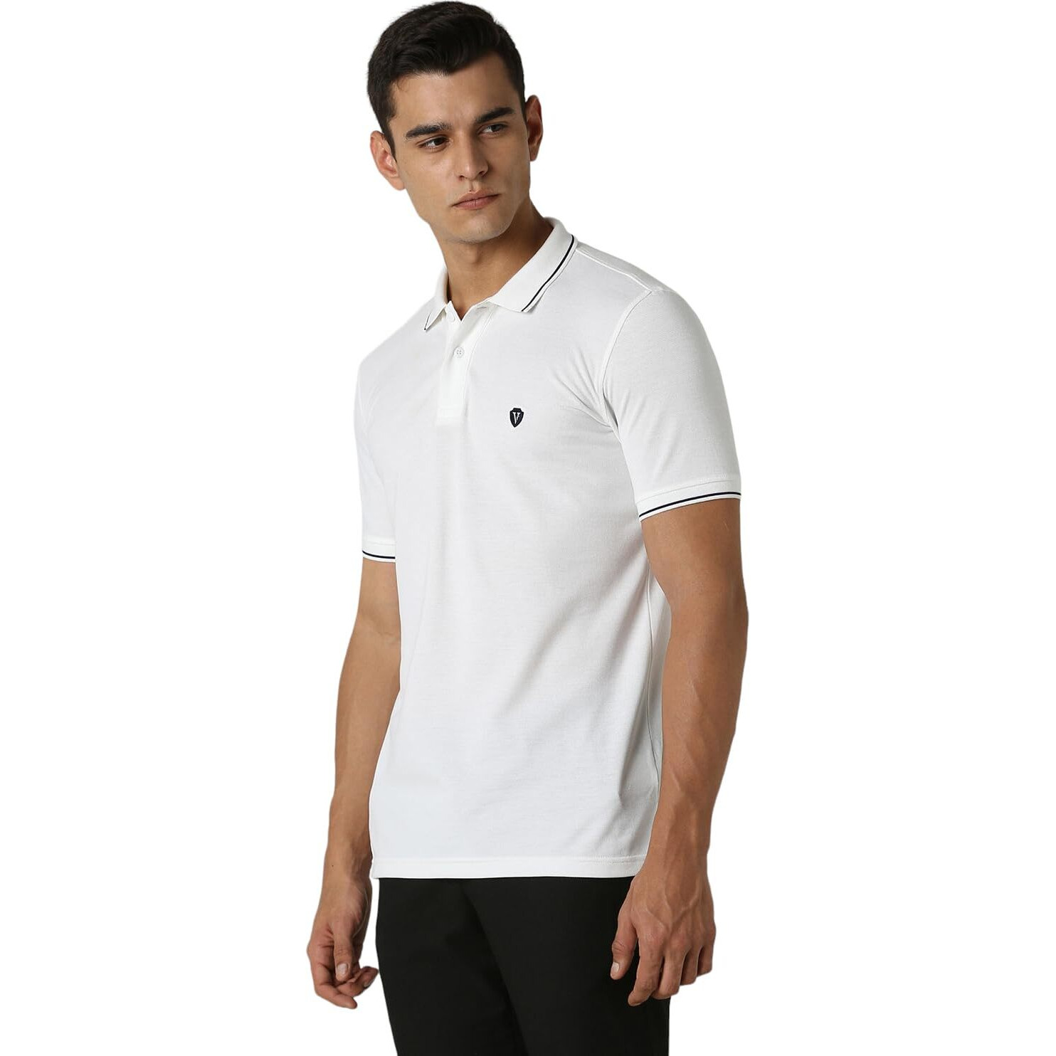 Van Heusen Men's Regular fit T-Shirt (VSKP517S011409_White XL)