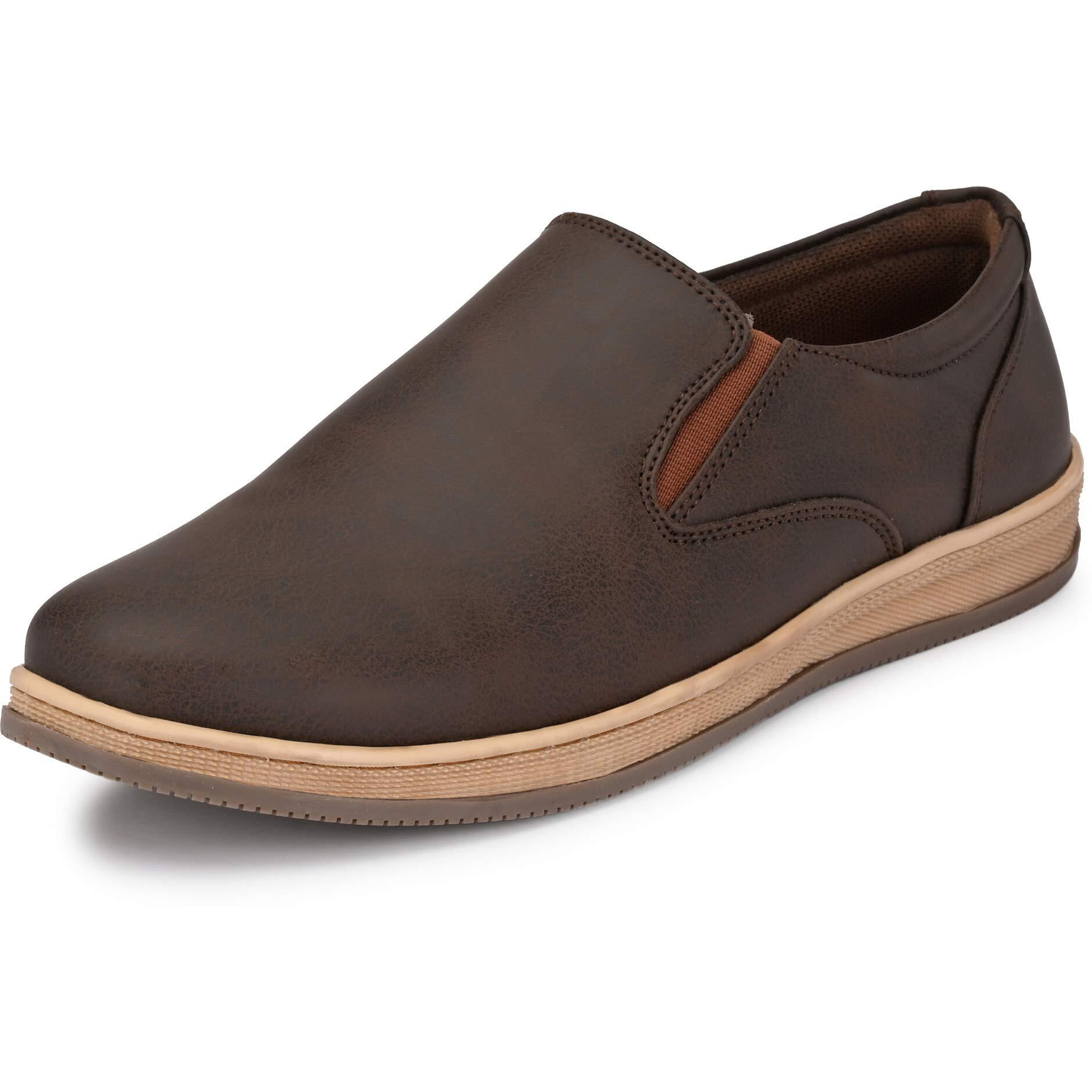 Centrino Men's Coffee Loafers - 8 UK
