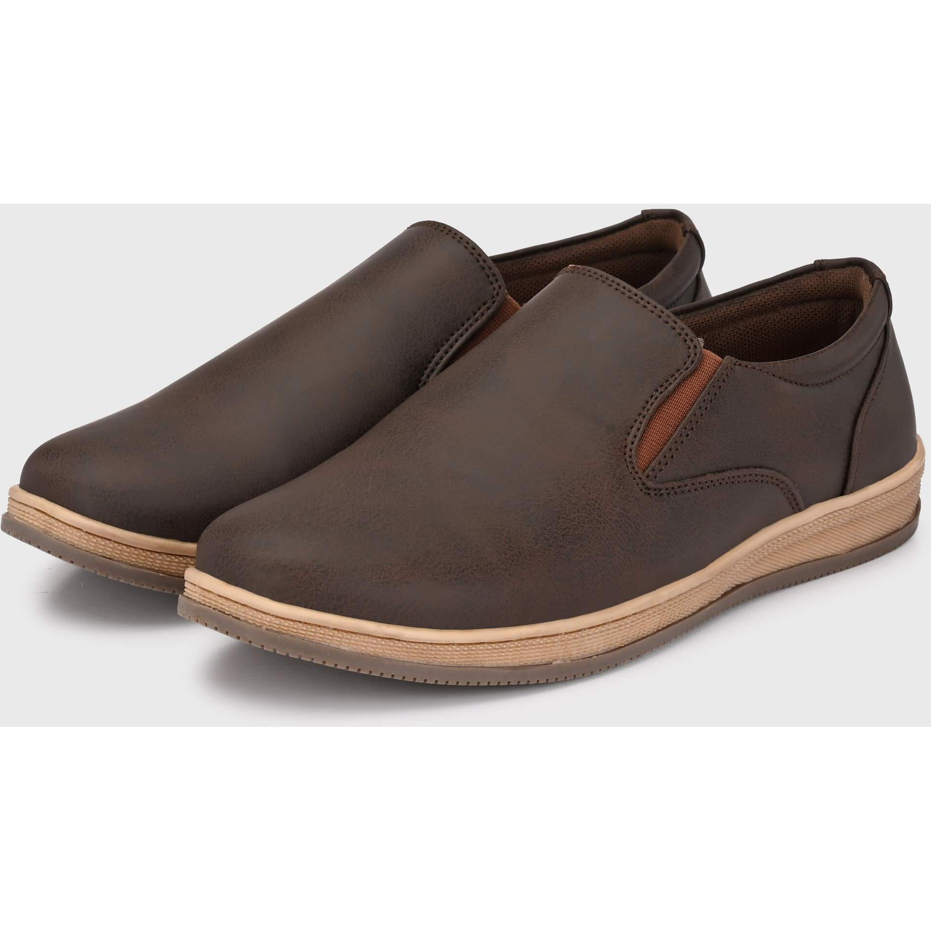 Centrino Men's Coffee Loafers - 8 UK