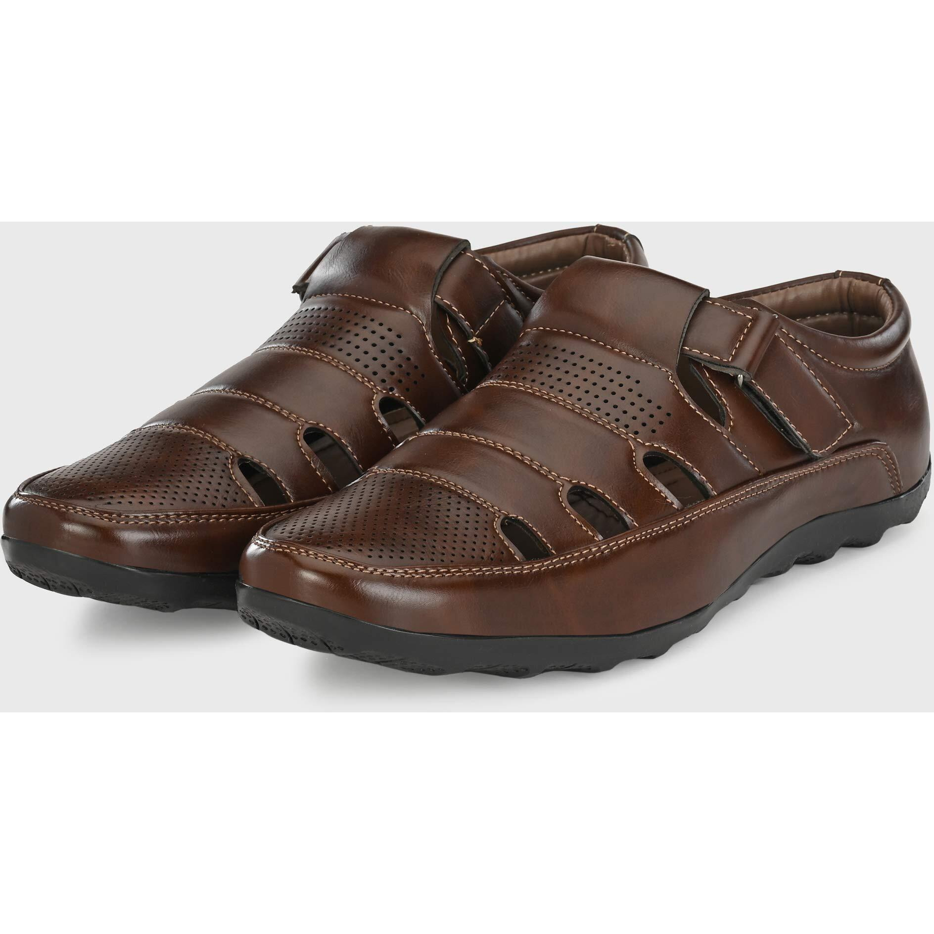 Centrino Men's Brown Fisherman Sandal-8 Kids UK (2340)