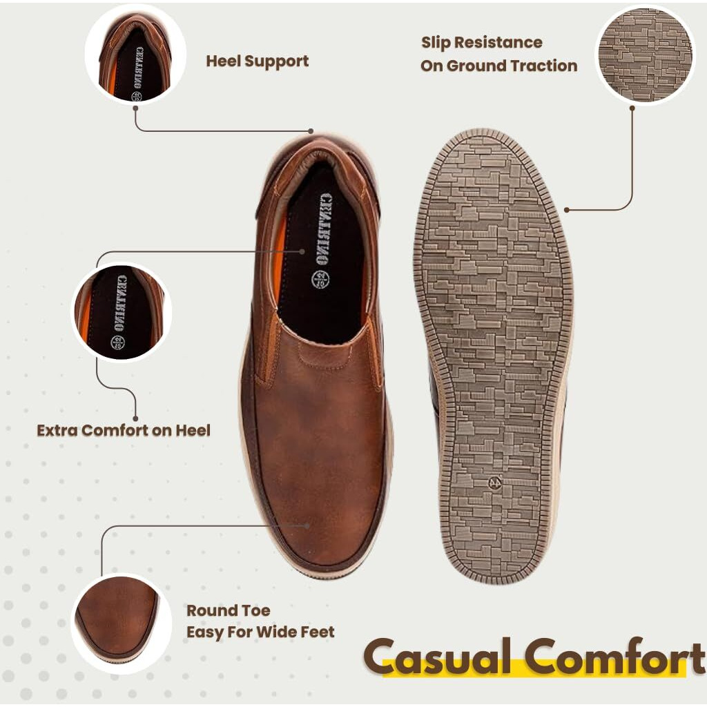 Centrino Men's Brown Moccasins - 8 UK