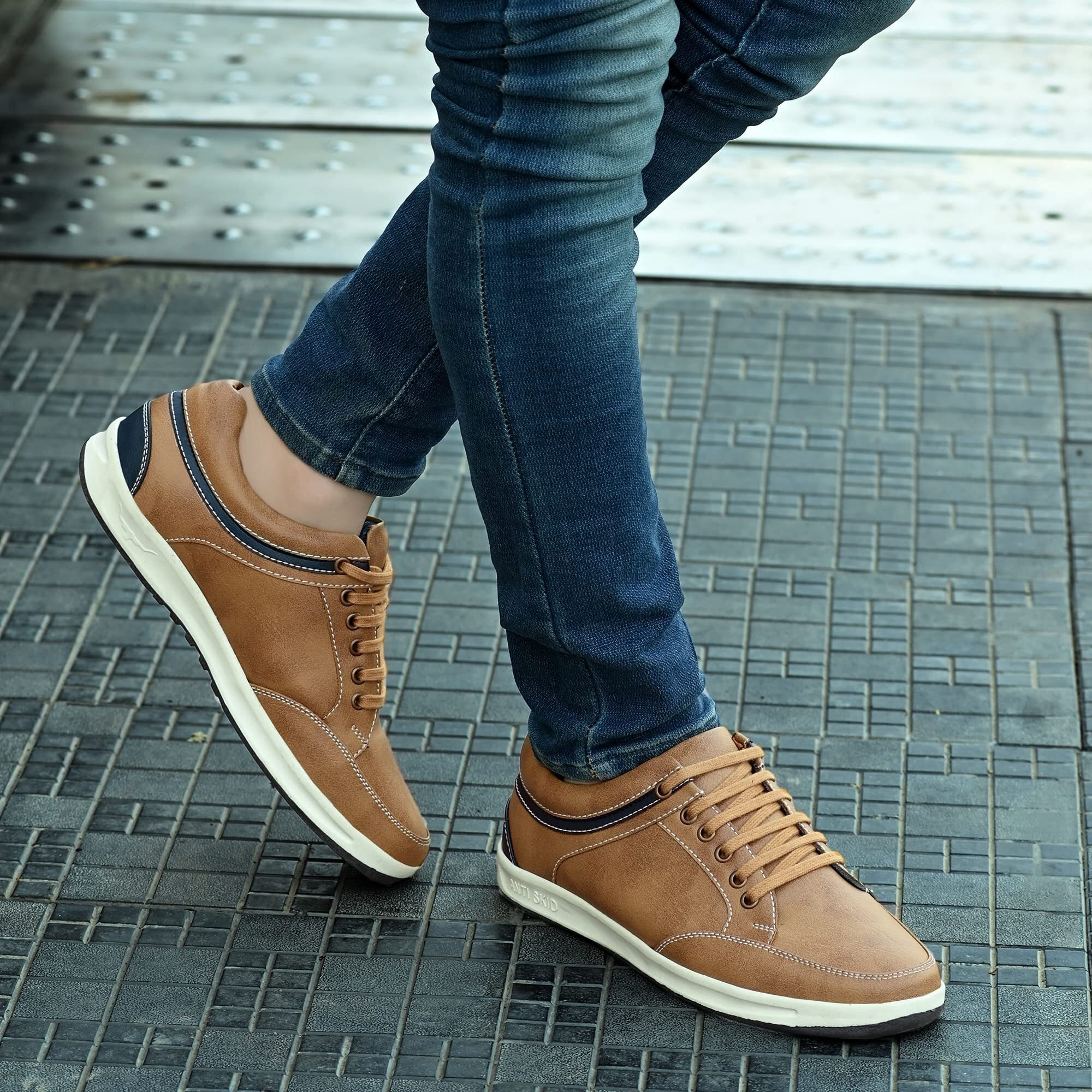 Centrino Men's Chicku Brown Sneaker, 11 UK (3322-22)