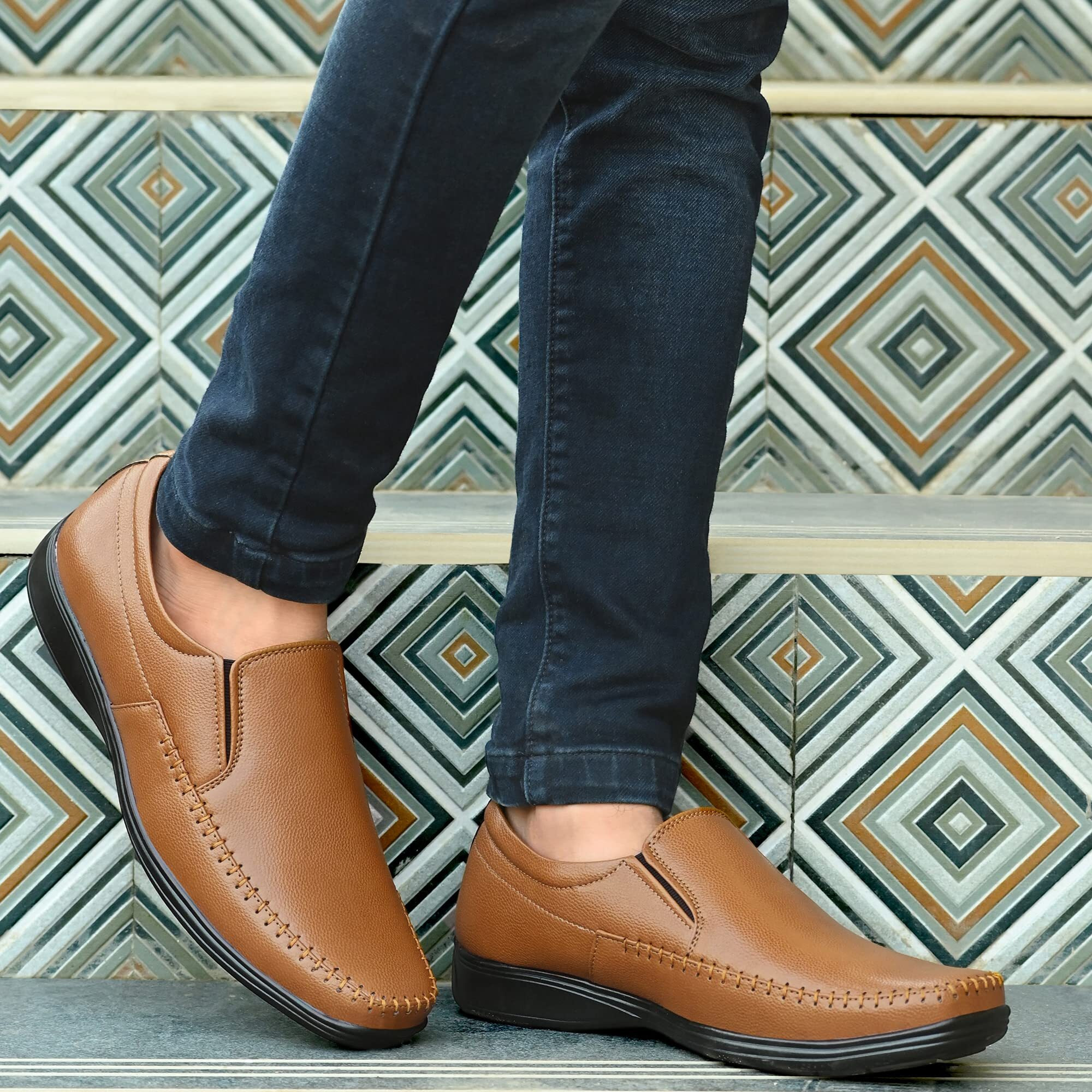 Centrino Men's 8620 Tan Formal Shoes_8 UK (8620-3)