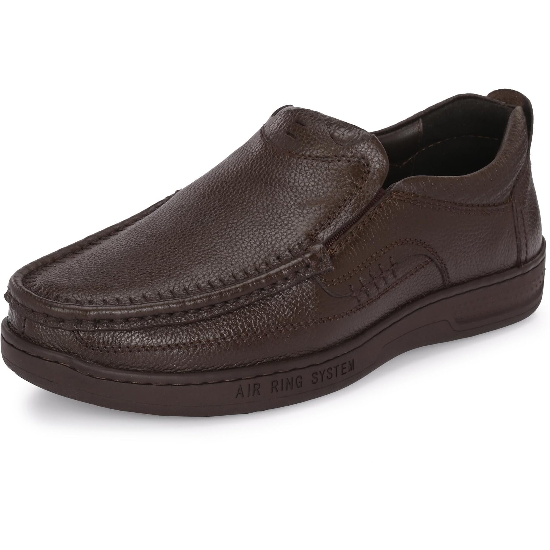 Blue Leather Men's 3943 Brown Formal Shoes_8 UK (3943-2)