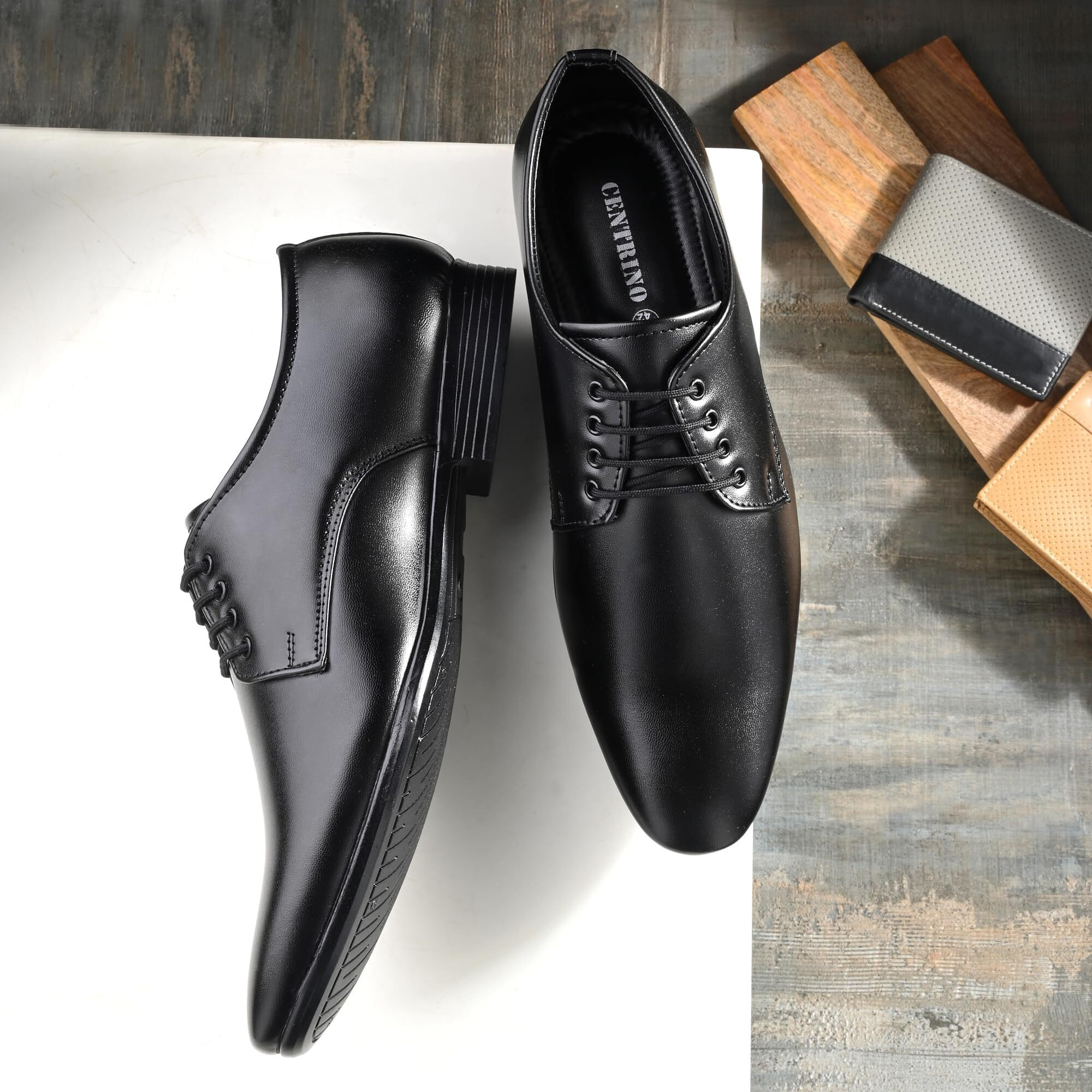 Centrino Black Formal Shoe for Mens 64055-1