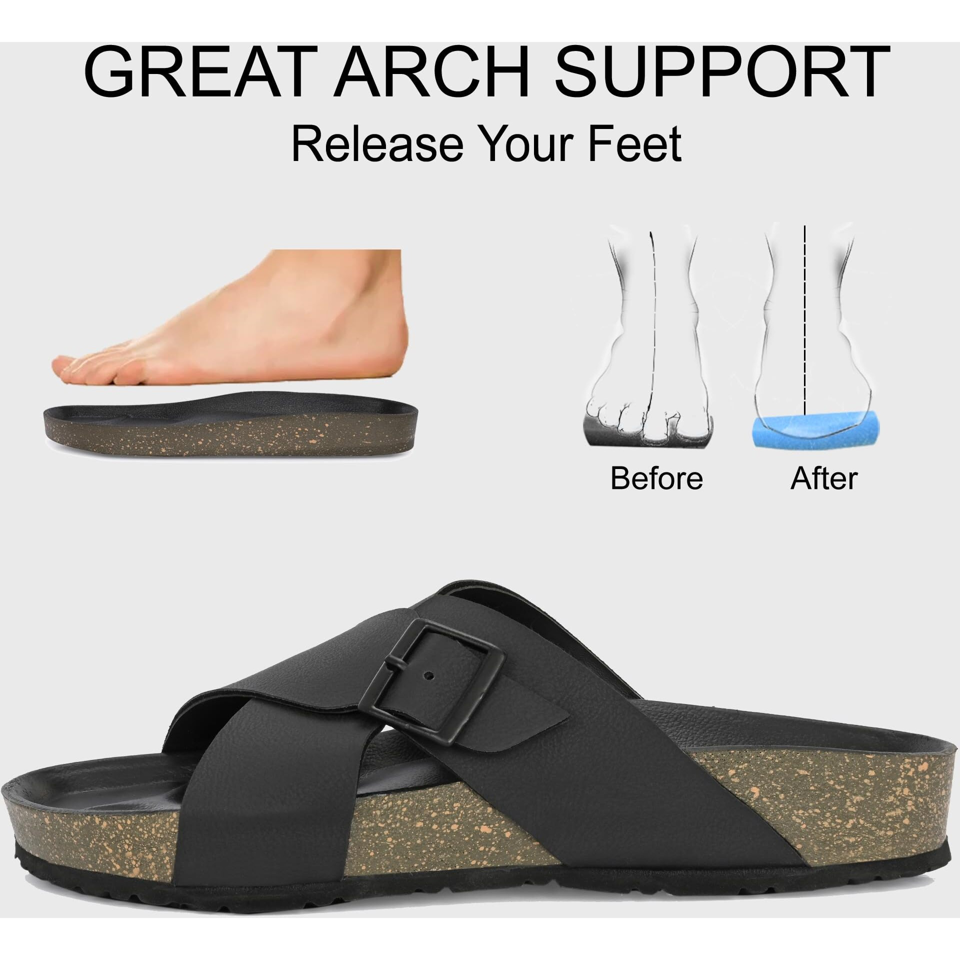 Centrino Men's 7311 Black Sandals_9 UK(7311-1)