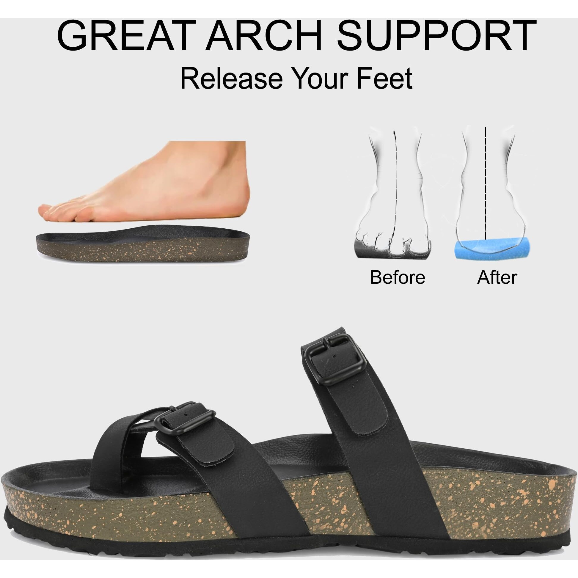 Centrino Men's 7312 Black Sandals_8 UK(7312-1)