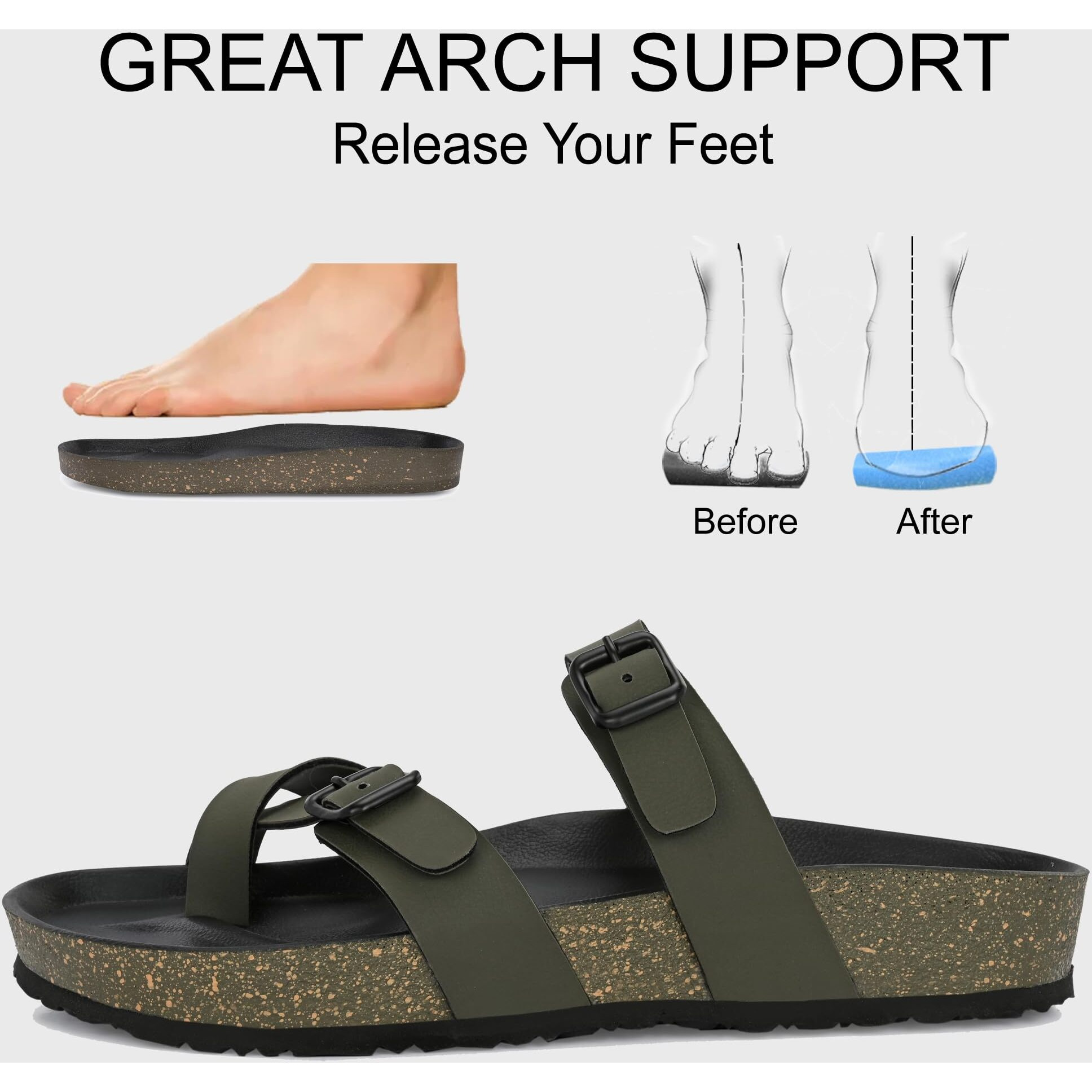 Centrino Men's 7312 Olive Sandals_7 UK(7312-4)