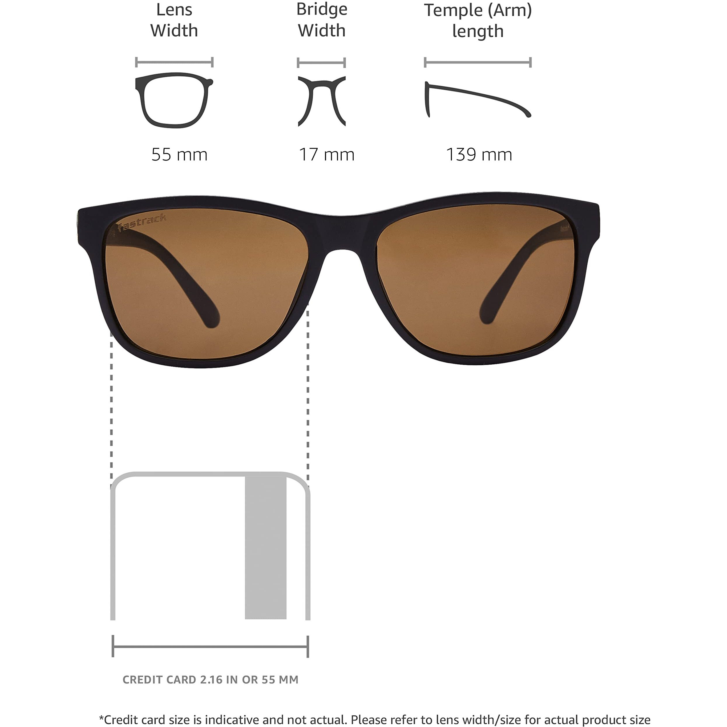 Fastrack Square Shaped 100% UV Protected Lens Technology Sunglasses for Men
