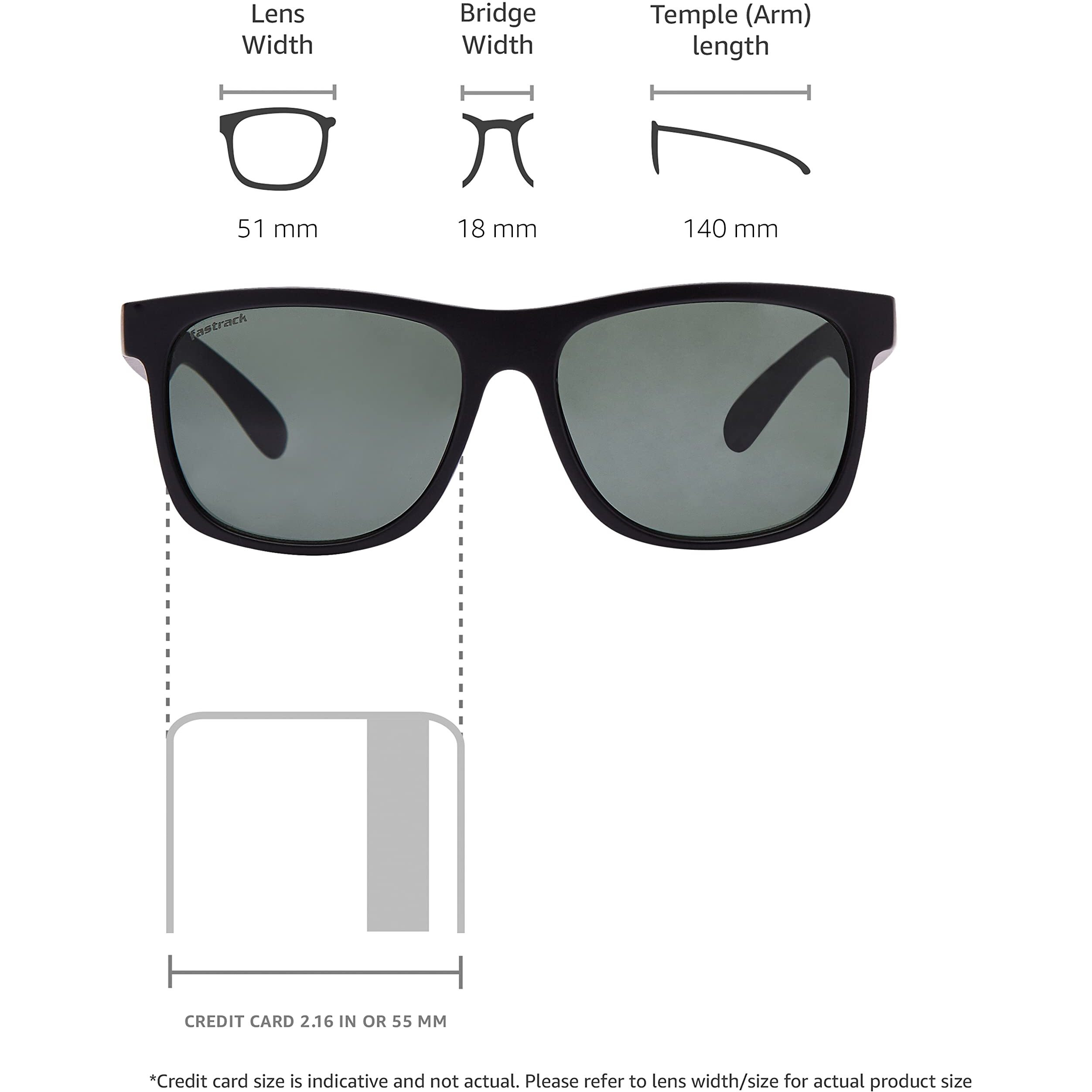 Fastrack Square Shaped 100% UV Protected Lens Technology Sunglasses for Men