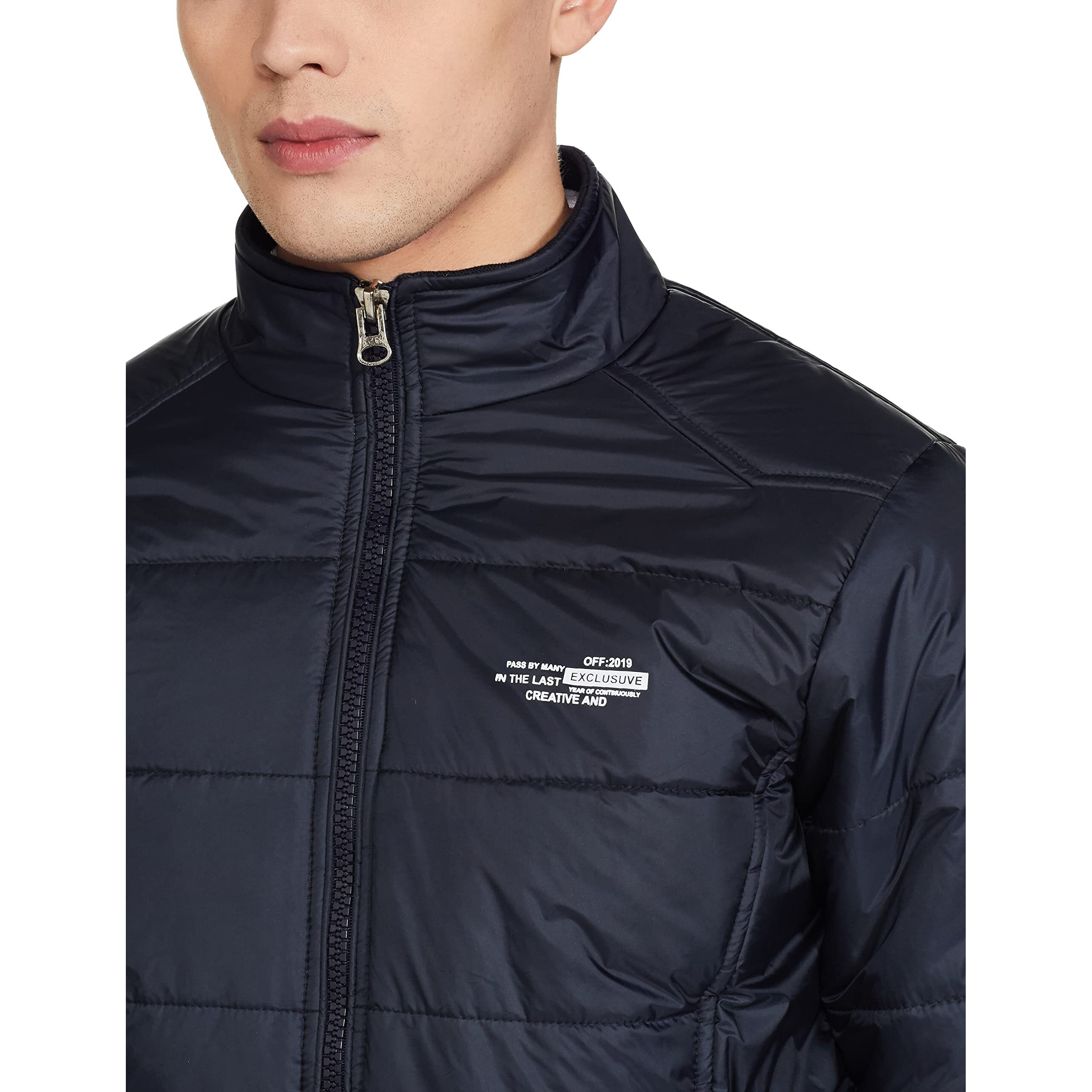 Qube By Fort Collins Nylon Men's Short Length Jacket Blue, Large