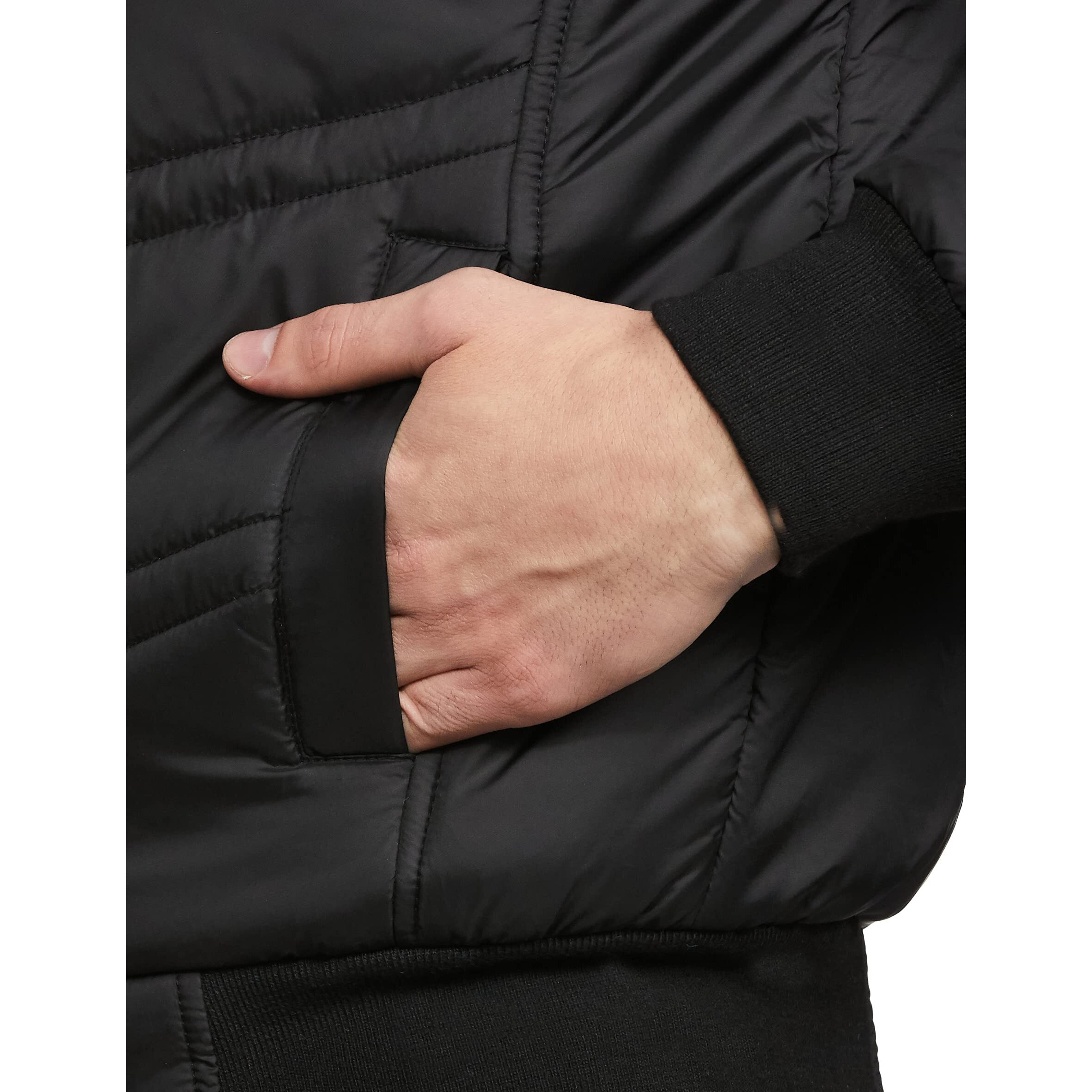 Qube By Fort Collins Men's Nylon Standard Length Jacket, 1211 OL, Black, XL