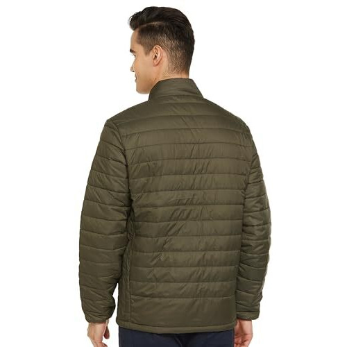 Qube By Fort Collins Men's Nylon Standard Length Jacket, BC50AZ, Olive, L