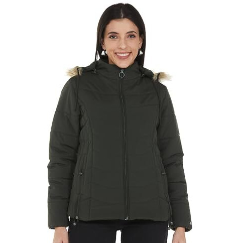 Qube By Fort Collins Women's Parka Coat (BD998AZ_Olive