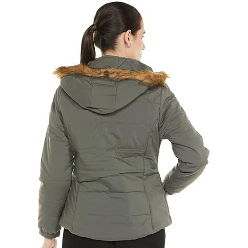 Qube By Fort Collins Women's Parka Coat (BD2913AZ_Mid Grey