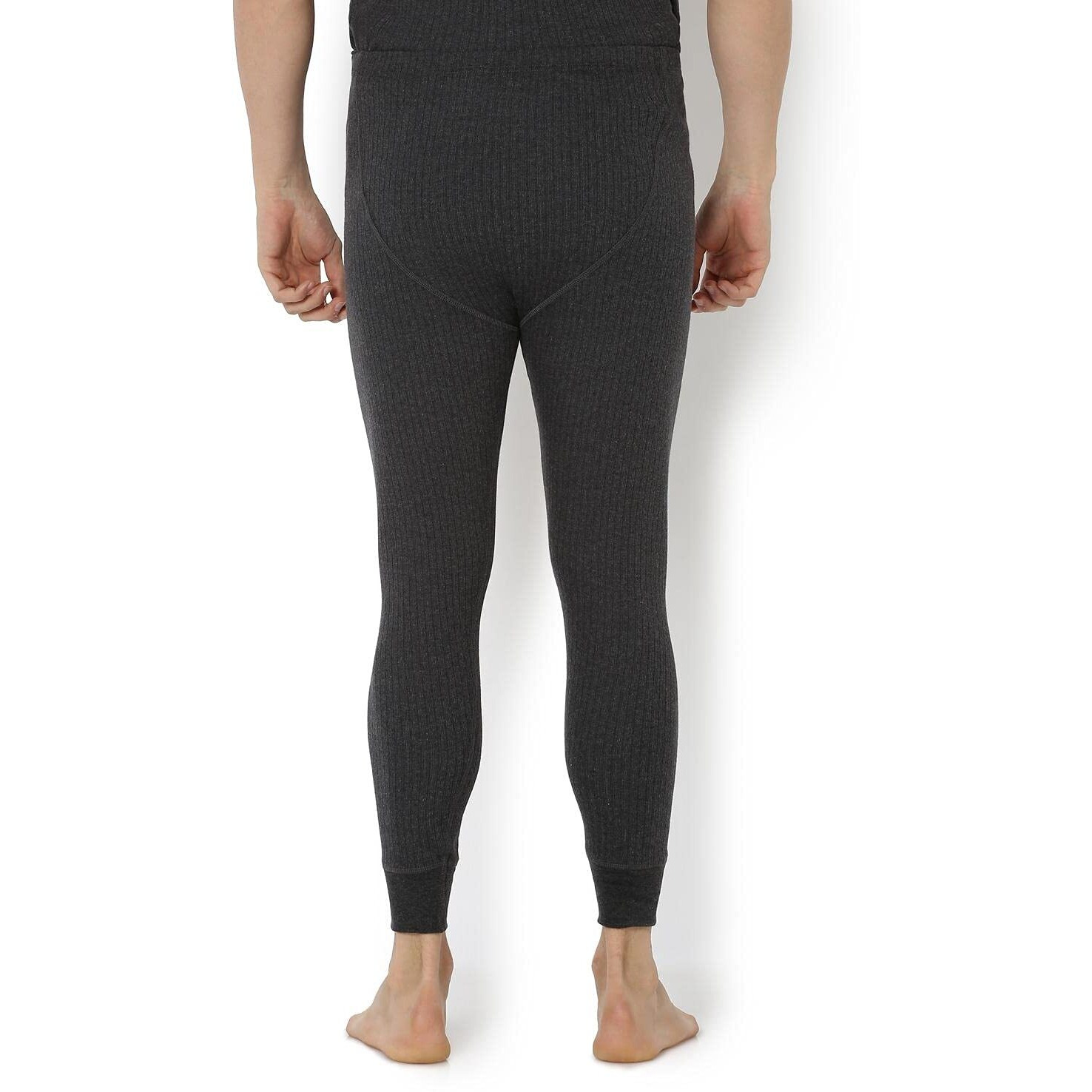 Van Heusen Men Thermal Bottom - Cotton Viscose Blend - Anti Bacterial, Snug Fit, Solid_71003_Charcoal Melange_M