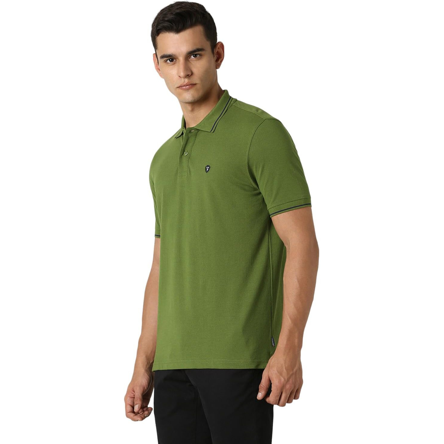 Van Heusen Men's Regular Fit Polo T-Shirt (VSKPWRGFP09032_Green XL)