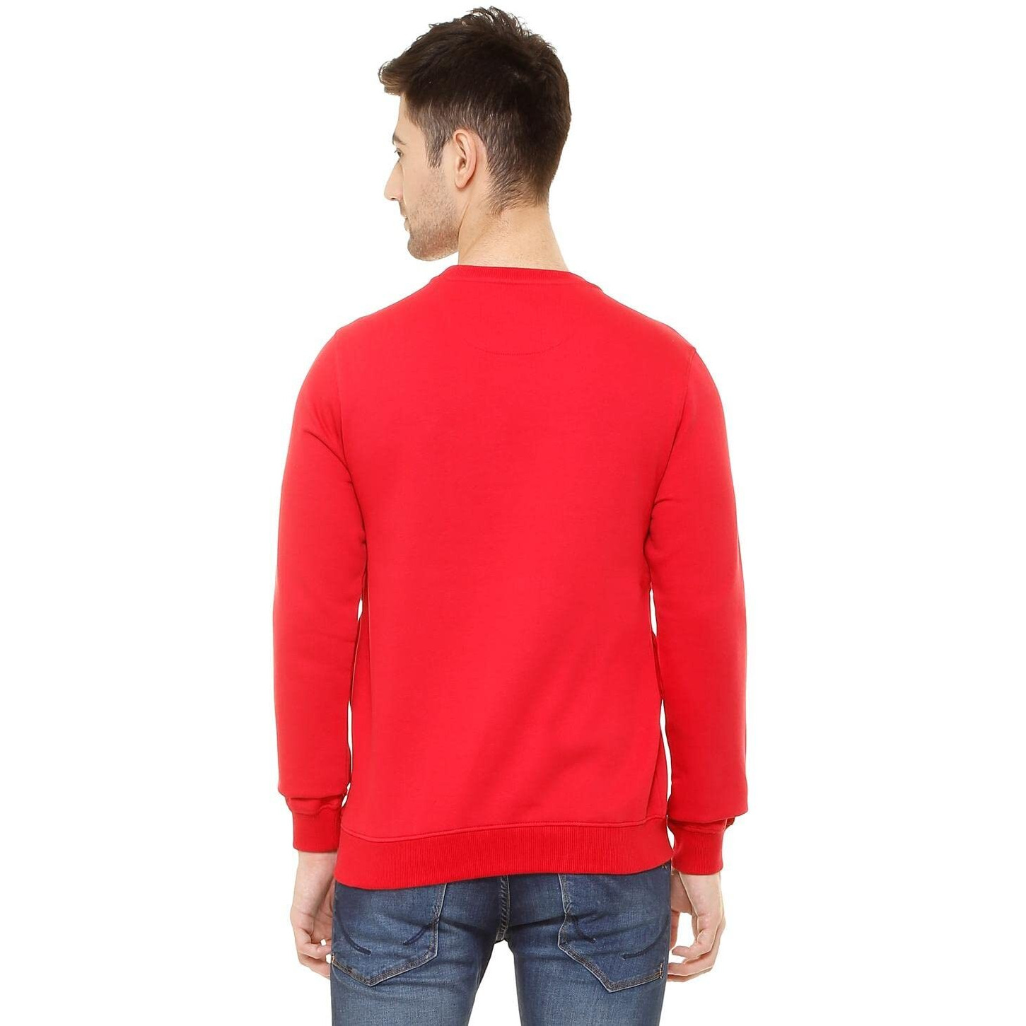 Allen Solly Men Cotton Crew Neck Sweatshirt ASSTORGP387530XXL_Tango Red 19-1761TCX_Tango Red_2XL