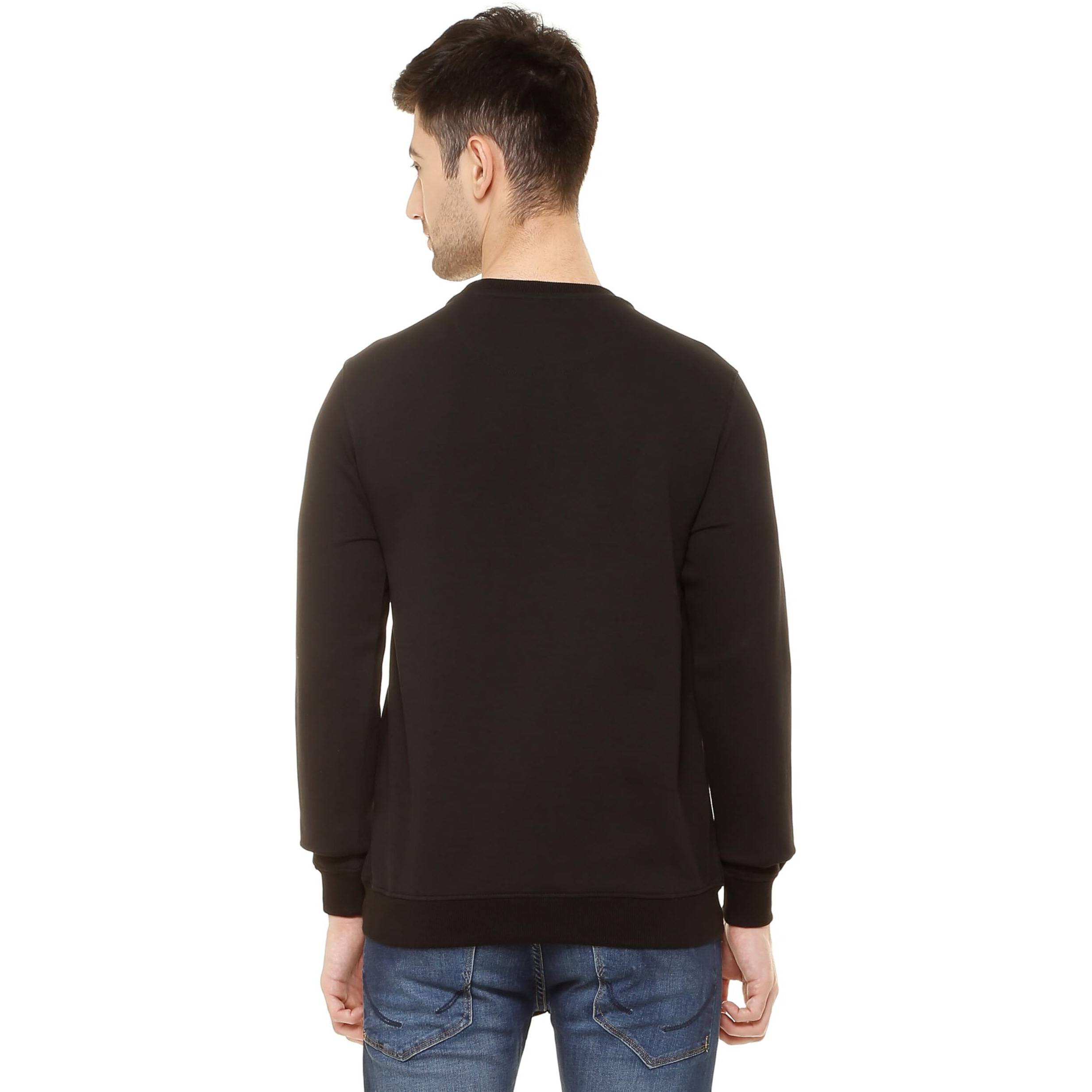 Allen Solly Men Casual Cotton Crew Neck, Regular Sweatshirt (Asstorgpe03132_Black_Xl)