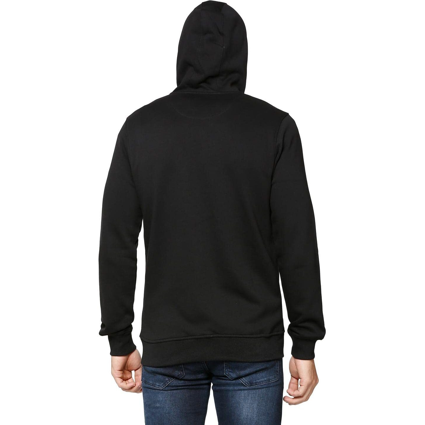 Allen Solly Men's Cotton Hooded Neck Sweatshirt (ASSTORGPK64027S_Black_Black_S)