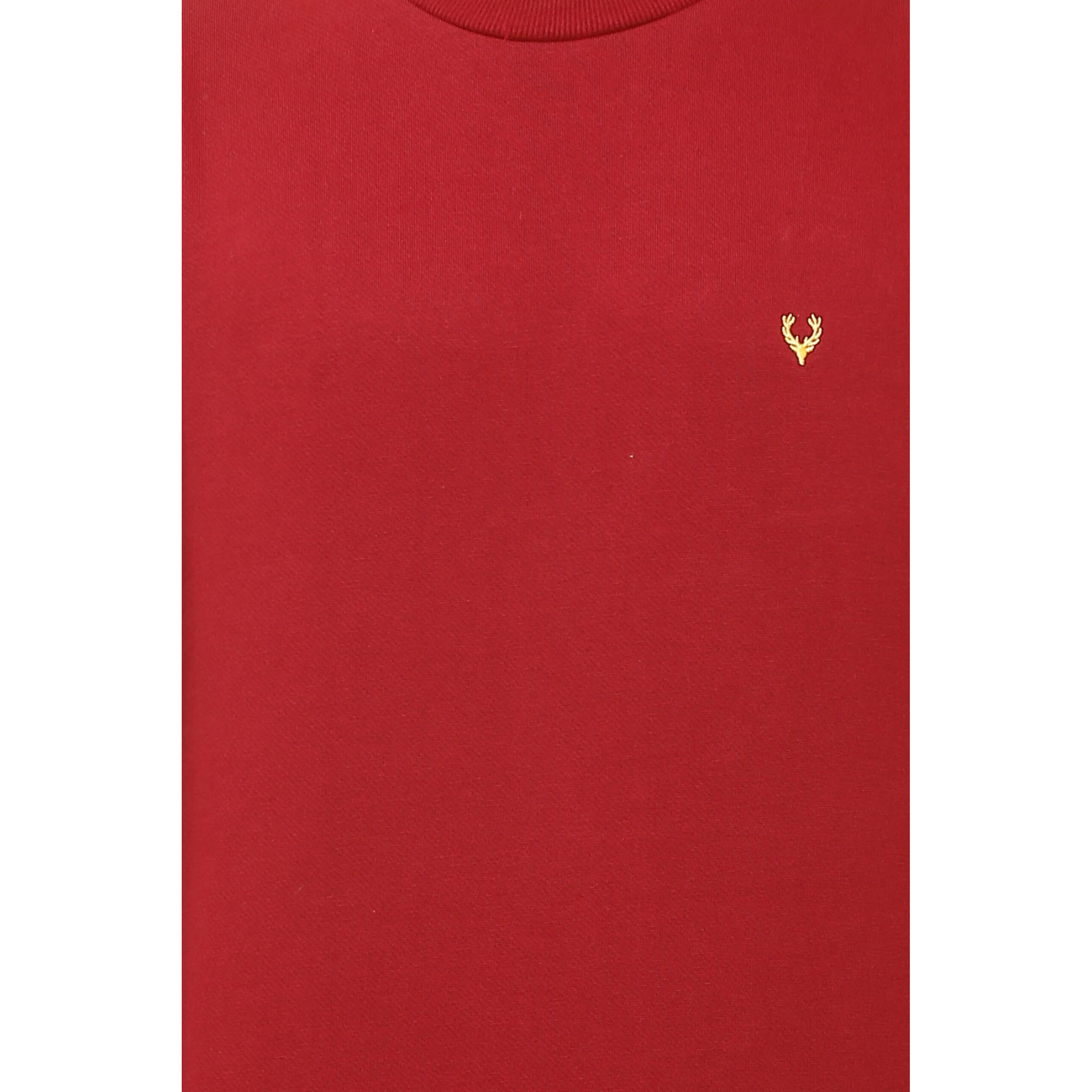 Allen Solly Men Casual Cotton Round Neck, Regular Sweatshirt (Asstorgpm88973_Maroon_M)
