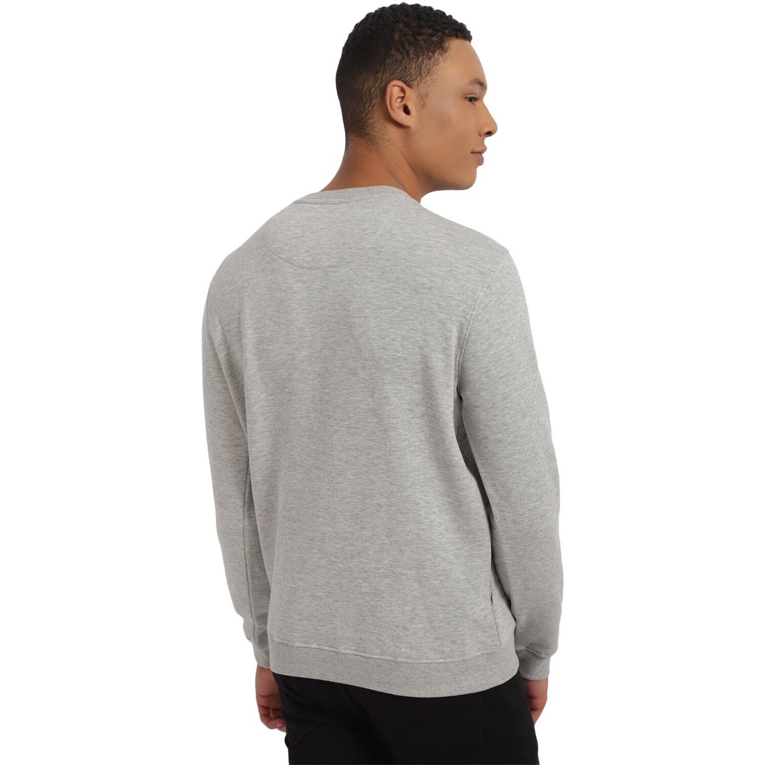 Allen Solly Men Casual Cotton Round Neck Regular Sweatshirt (Asstorgpn40121_Grey Melange_Xl)