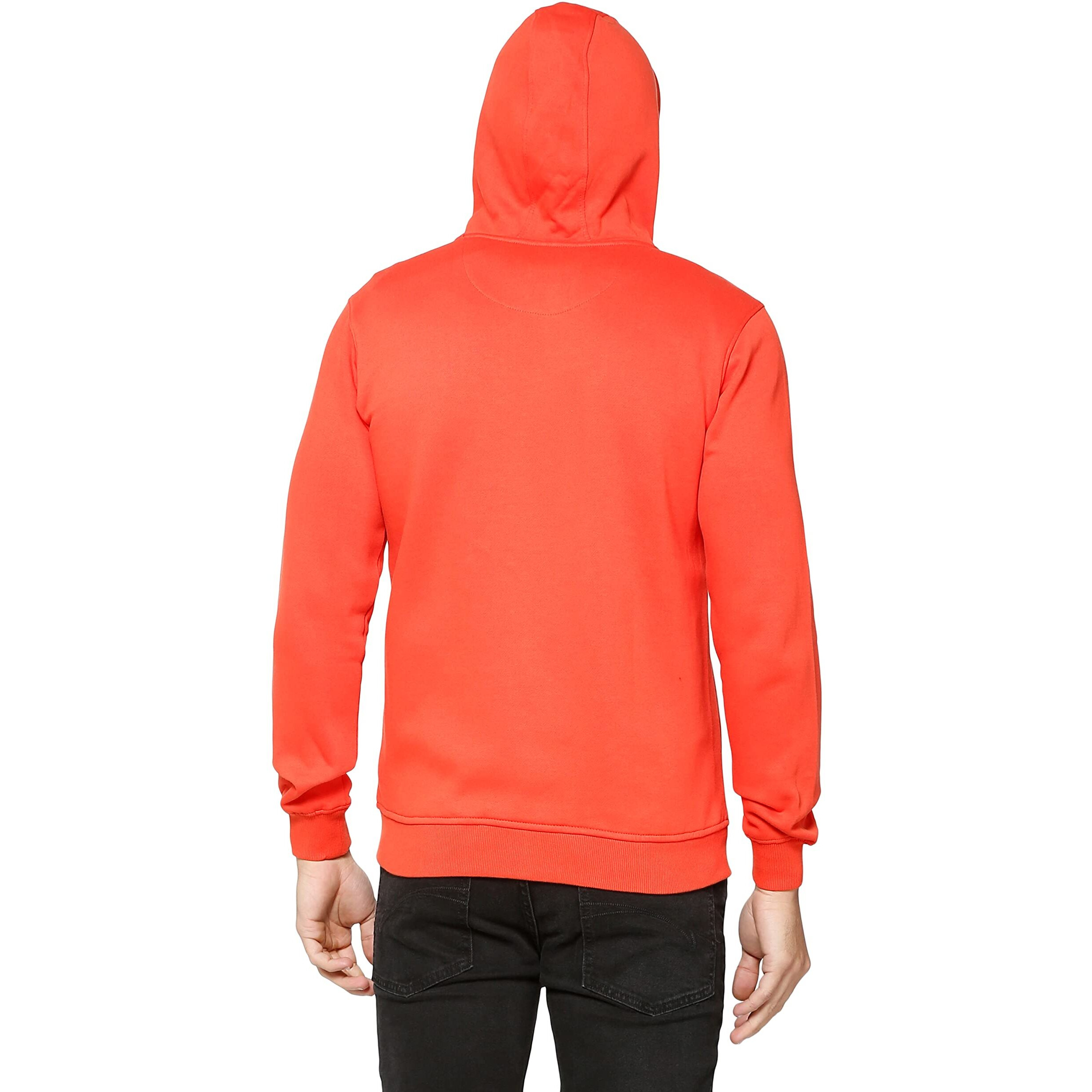 Allen Solly Men's Cotton Hooded Neck Regular Sweatshirt (Asstorgps98844S_17-1558 TCX_Orange_Small)