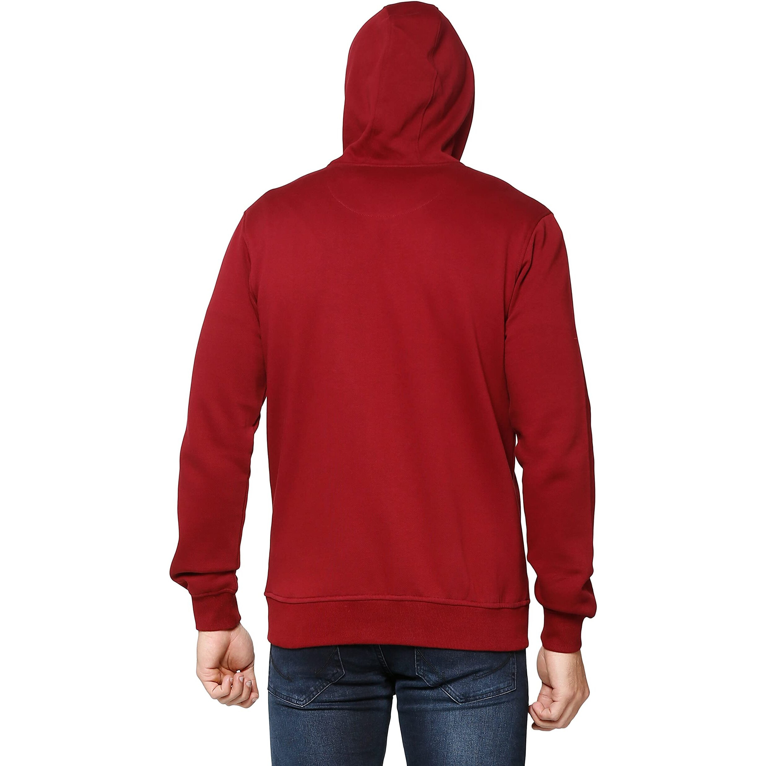 Allen Solly Men's Cotton Hooded Neck Sweatshirt (ASSTORGPU54830S_Maroon 19-1726 TCX_Maroon_S)