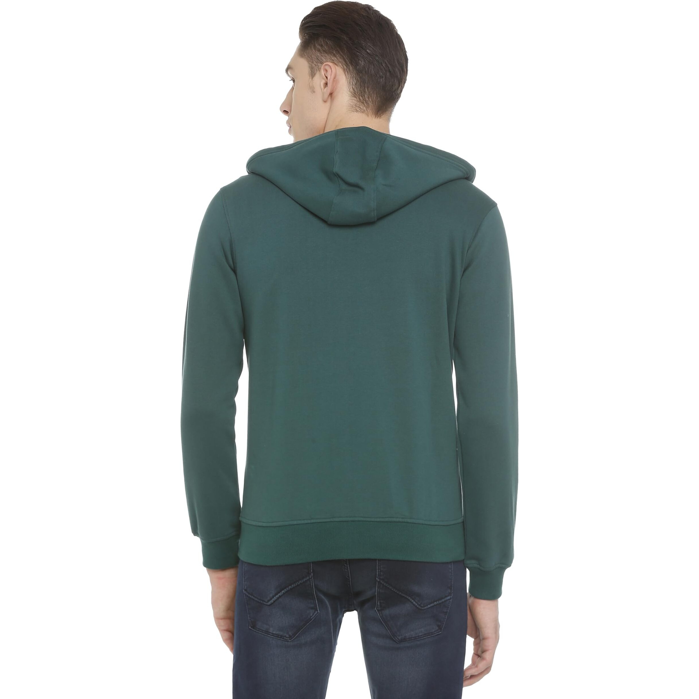 Allen Solly Men's Cotton Hooded Neck Sweatshirt (ASSTORGPW59795XL_Pine Green 19-5414TCX_Pine Green_XL)