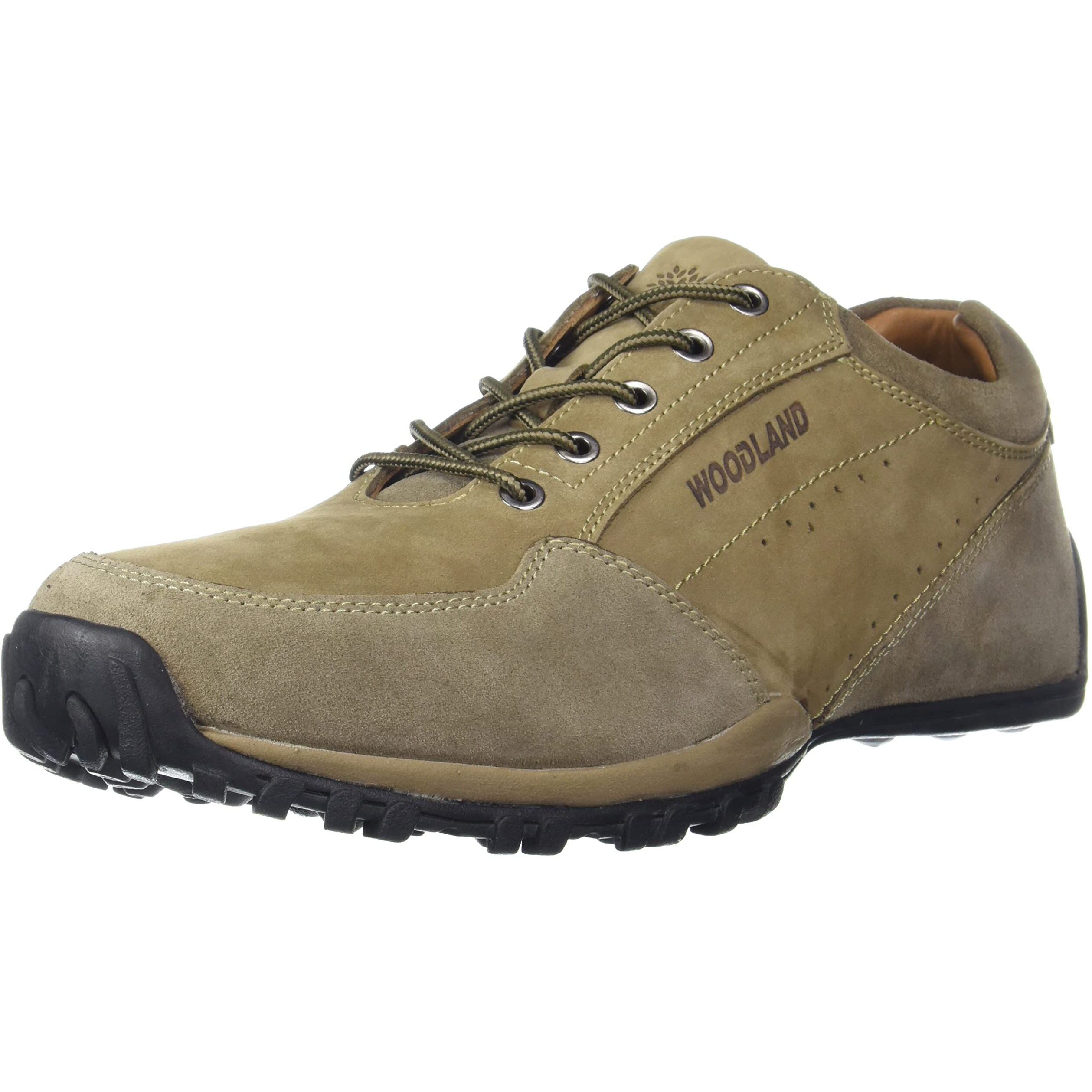 Woodland Men's Dubai Khaki Leather Closed shoe-10 UK (OGC 3491119)