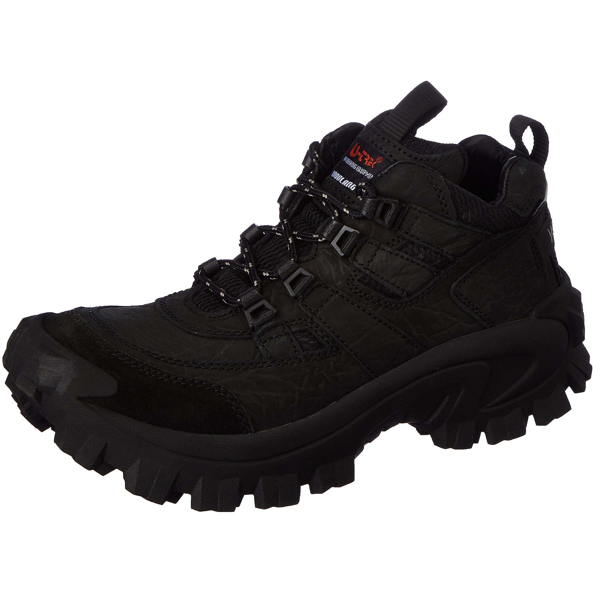 Woodland Men's Charcoal Black Leather Sneaker Casual Shoe-8 UK (42 EU) (G 40777Cma)