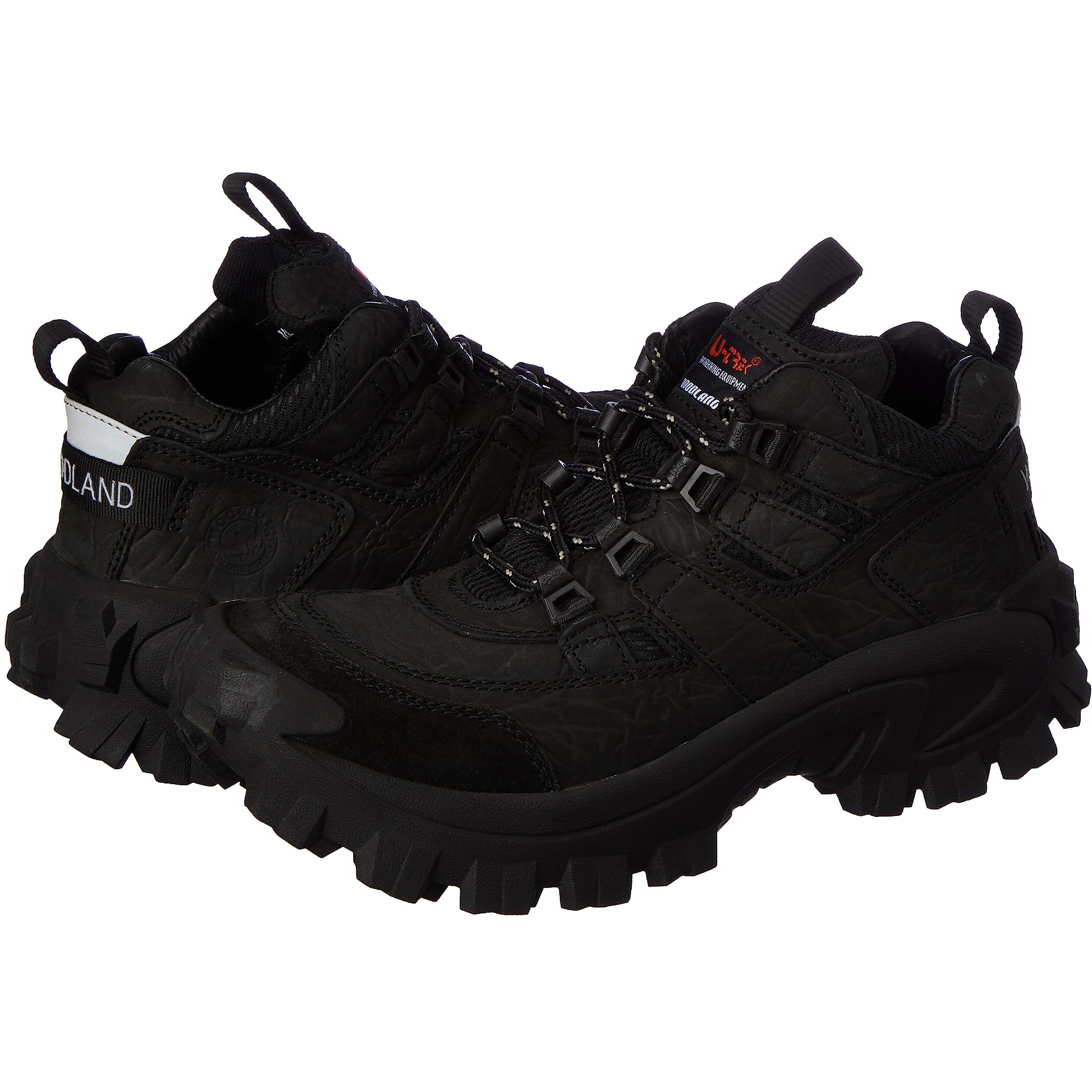 Woodland Men's Charcoal Black Leather Sneaker Casual Shoe-8 UK (42 EU) (G 40777Cma)