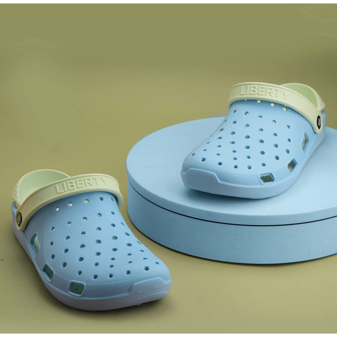 Liberty A-HA LPMXT-801 Slingback Casual Slip-On Clogs for Women with EVA Sole | Breathable & Lightweight | Soft & Comfortable Footbed | Stylish Home Footwear (S.Blue - 38 EU)