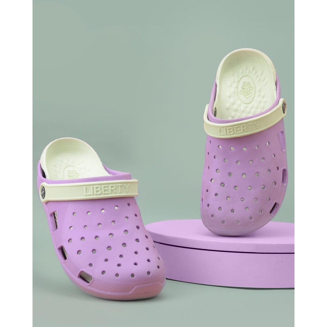 Liberty A-HA LPMXT-801 Slingback Casual Slip-On Clogs for Women with EVA Sole | Breathable & Lightweight | Soft & Comfortable Footbed | Stylish Home Footwear (Purple - 38 EU)