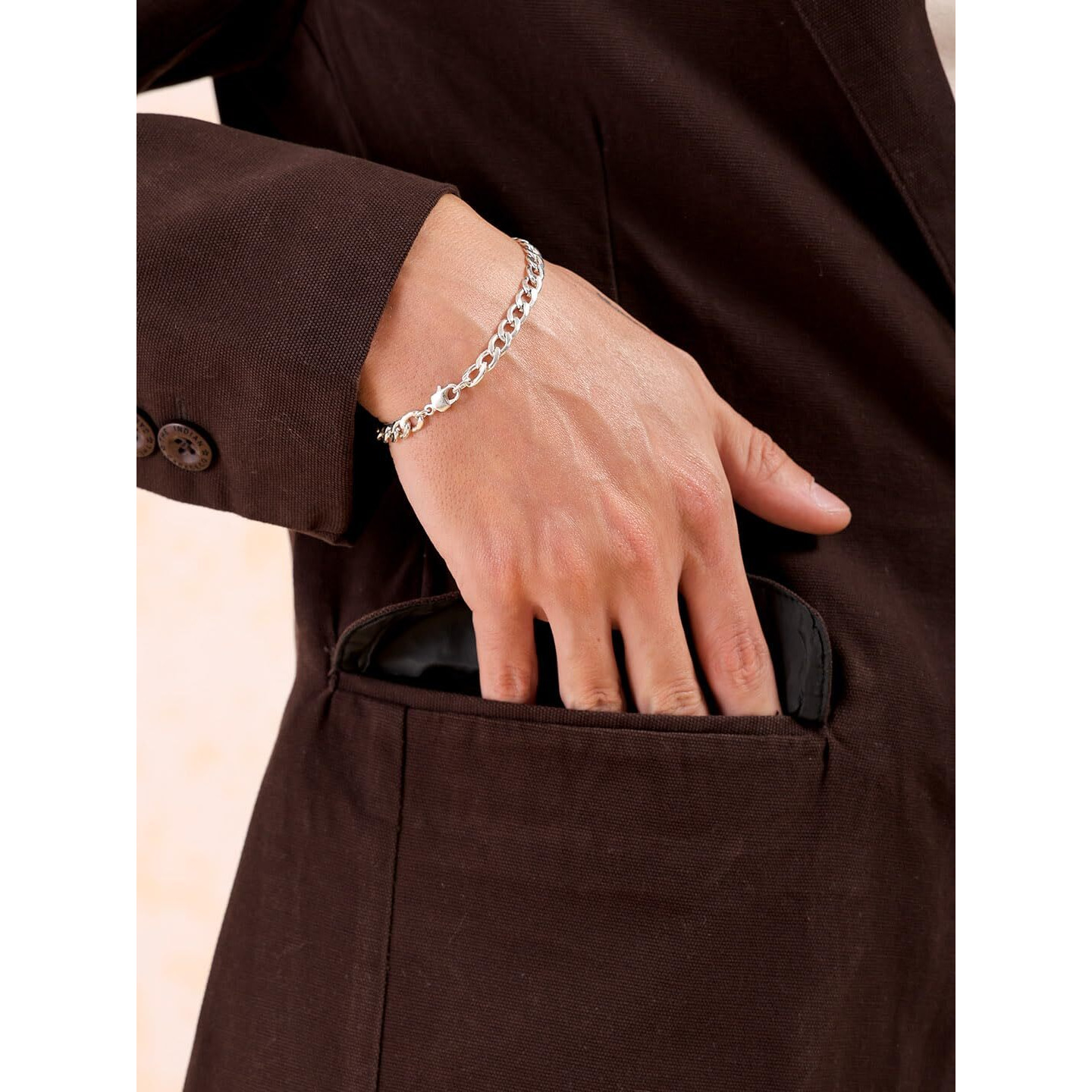The Indian Garage Co Men's Oxford Blazer Slim Fit (0621-OXMBLZ01-12_Brown_S)