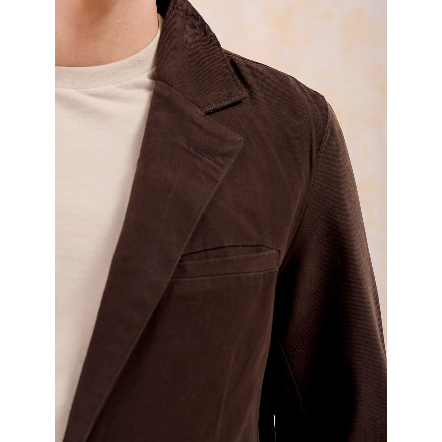 The Indian Garage Co Men's Oxford Blazer Slim Fit (0621-OXMBLZ01-12_Brown_S)