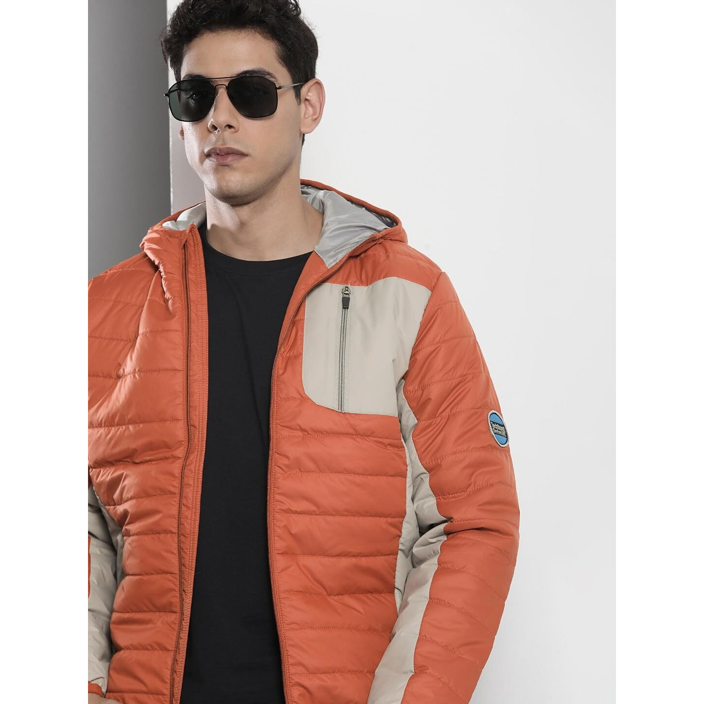 The Indian Garage Co Men's Slim Fit Jacket (0222-JKT53-04_Rust L)